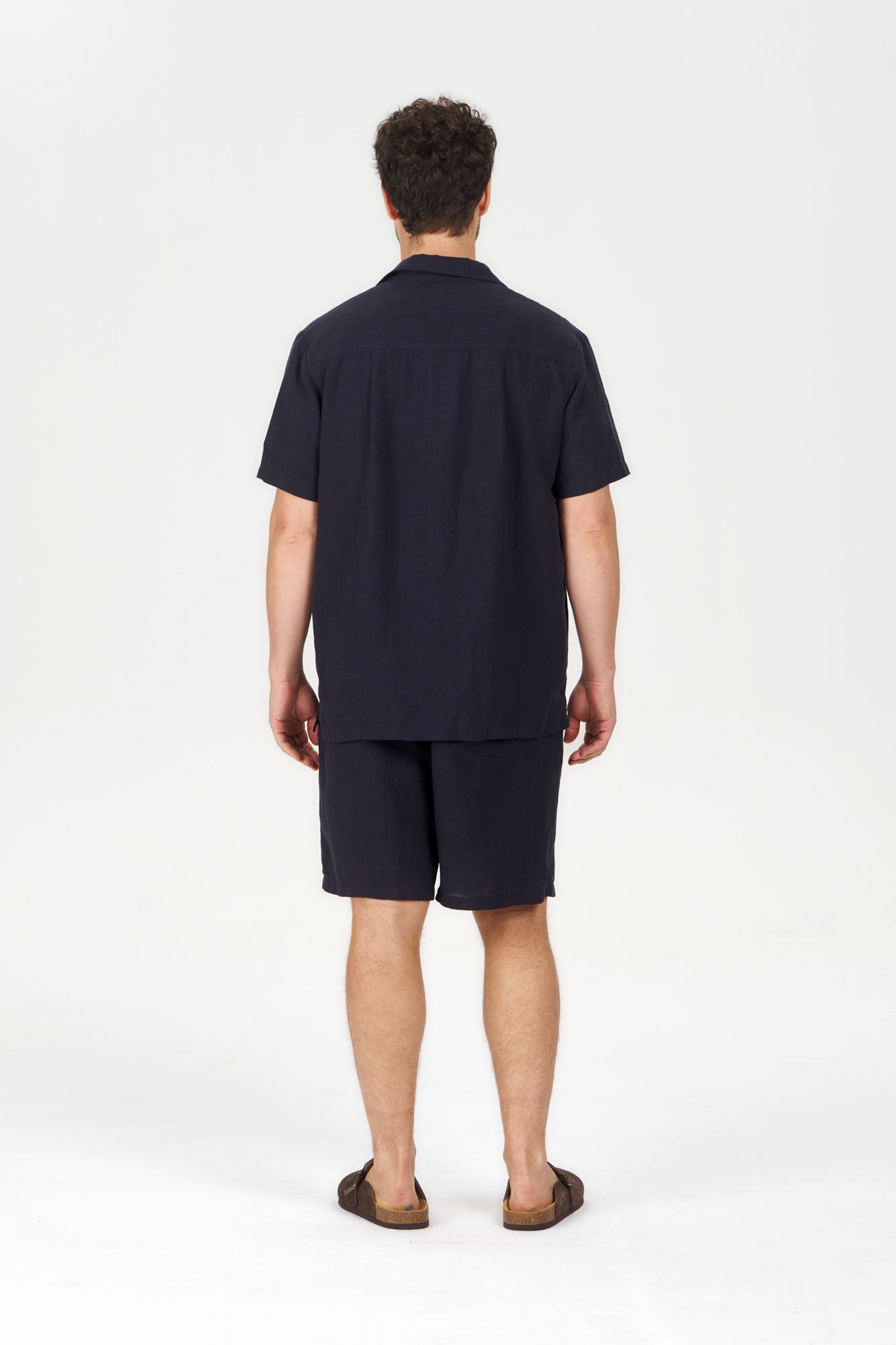 LOYLE Tencel Linen Shirt - Navy