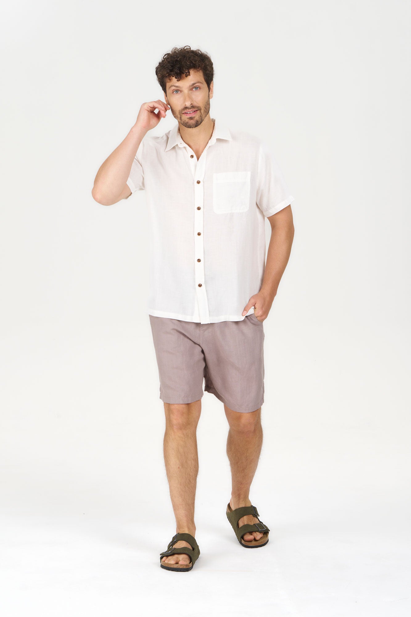 LOYLE Tencel Linen Shirt - White