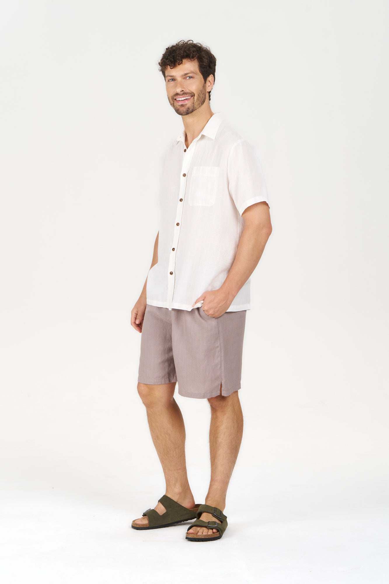 LOYLE Tencel Linen Shirt - White