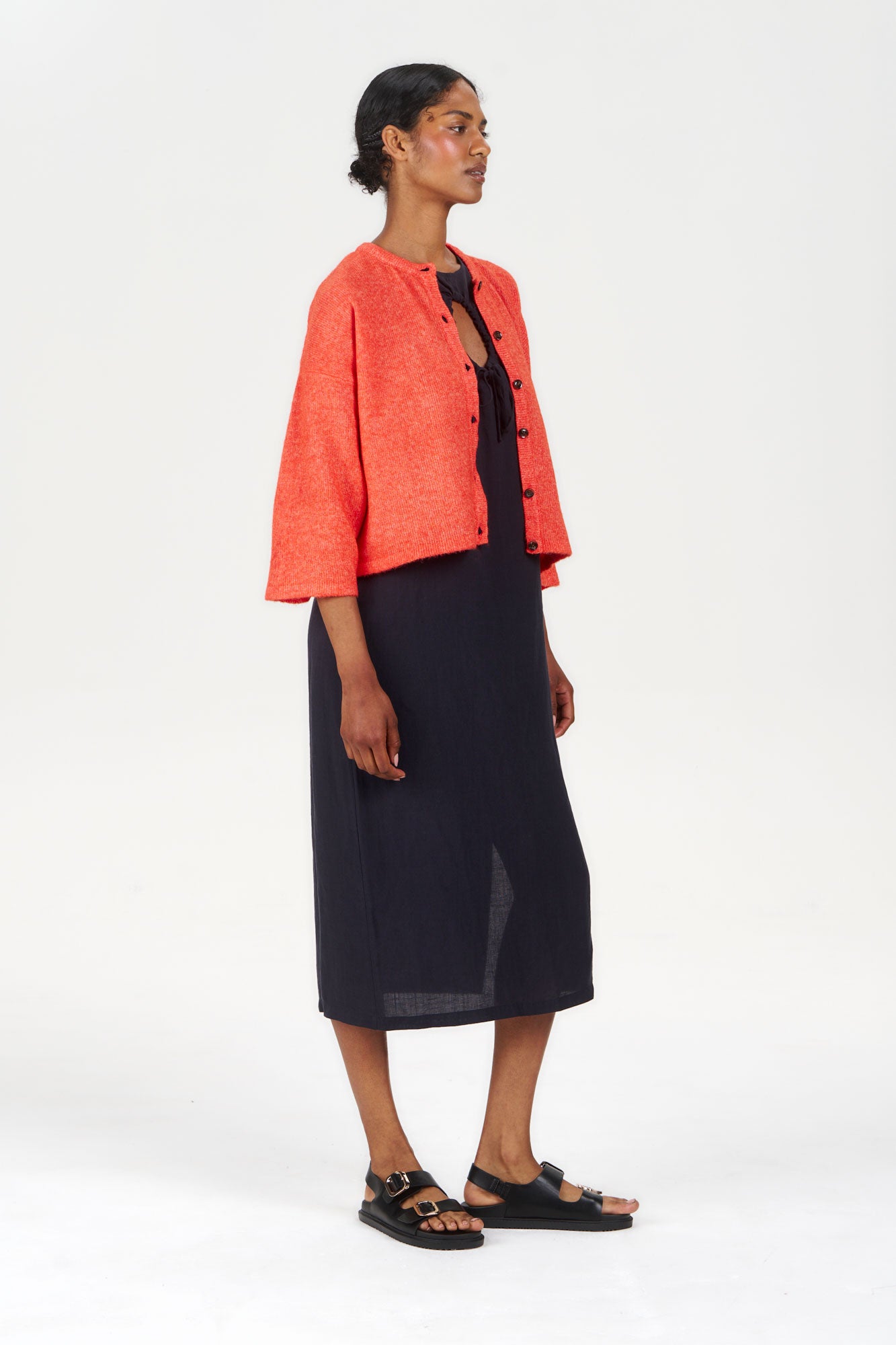 COVET Recycled Poly Cardigan - Orange