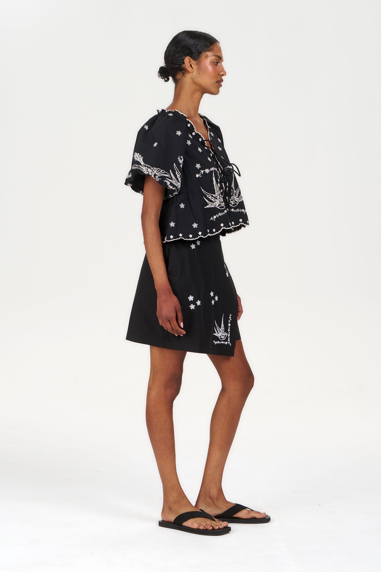BEATRIX Organic Cotton Top - Black