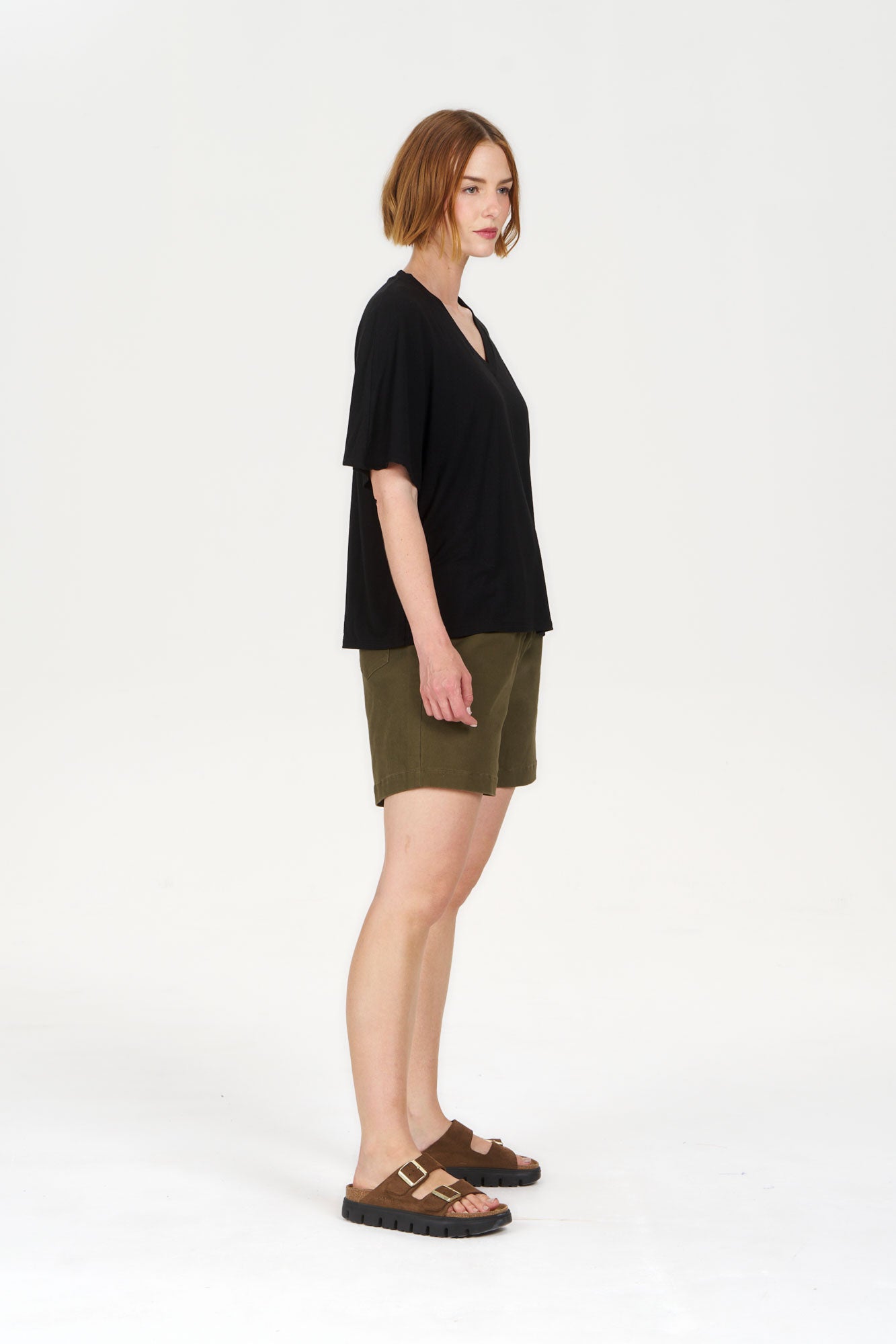 AMELIA Organic Cotton Short - Khaki