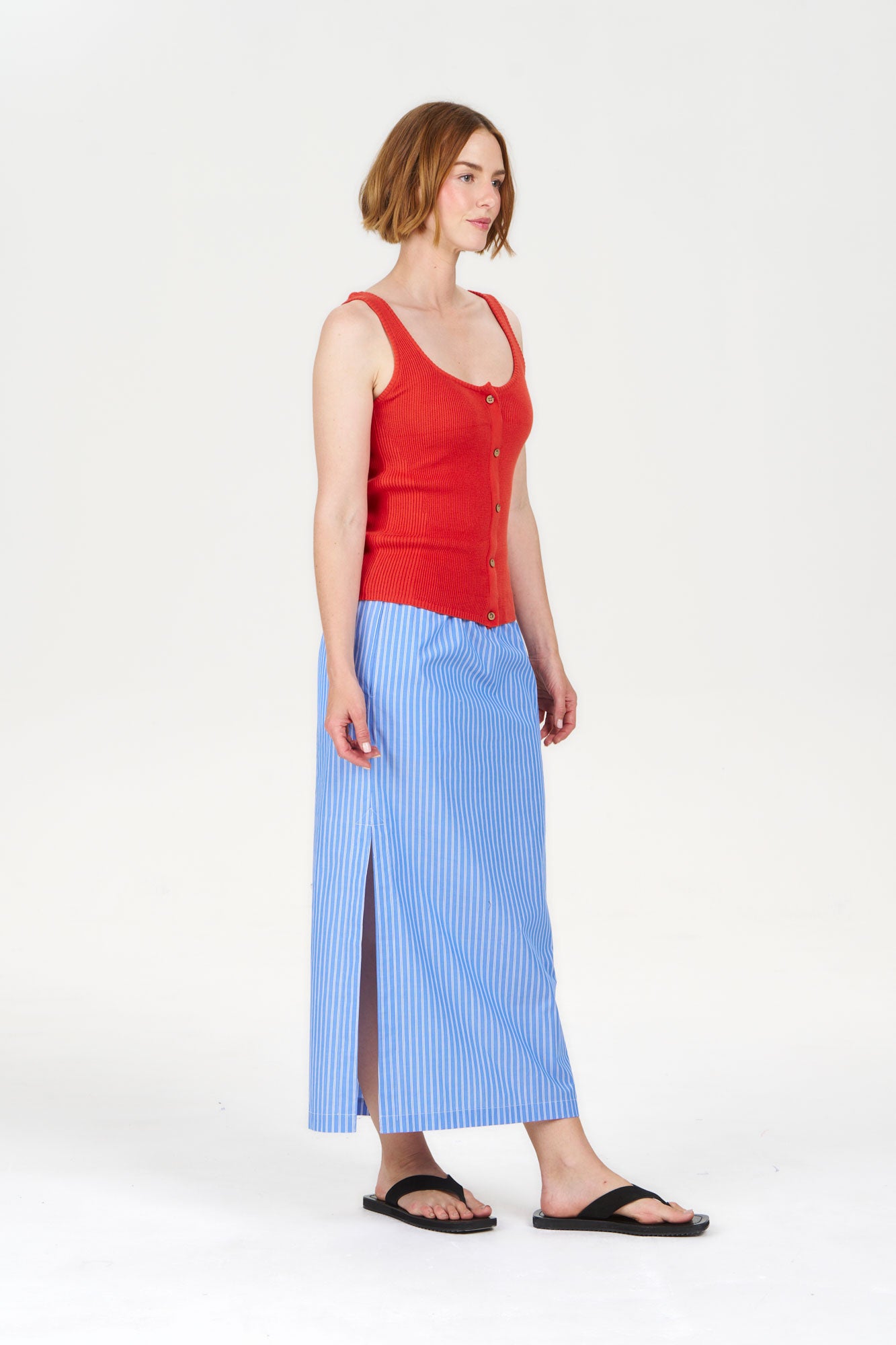 COVE Vest Organic Cotton Vest - Orange