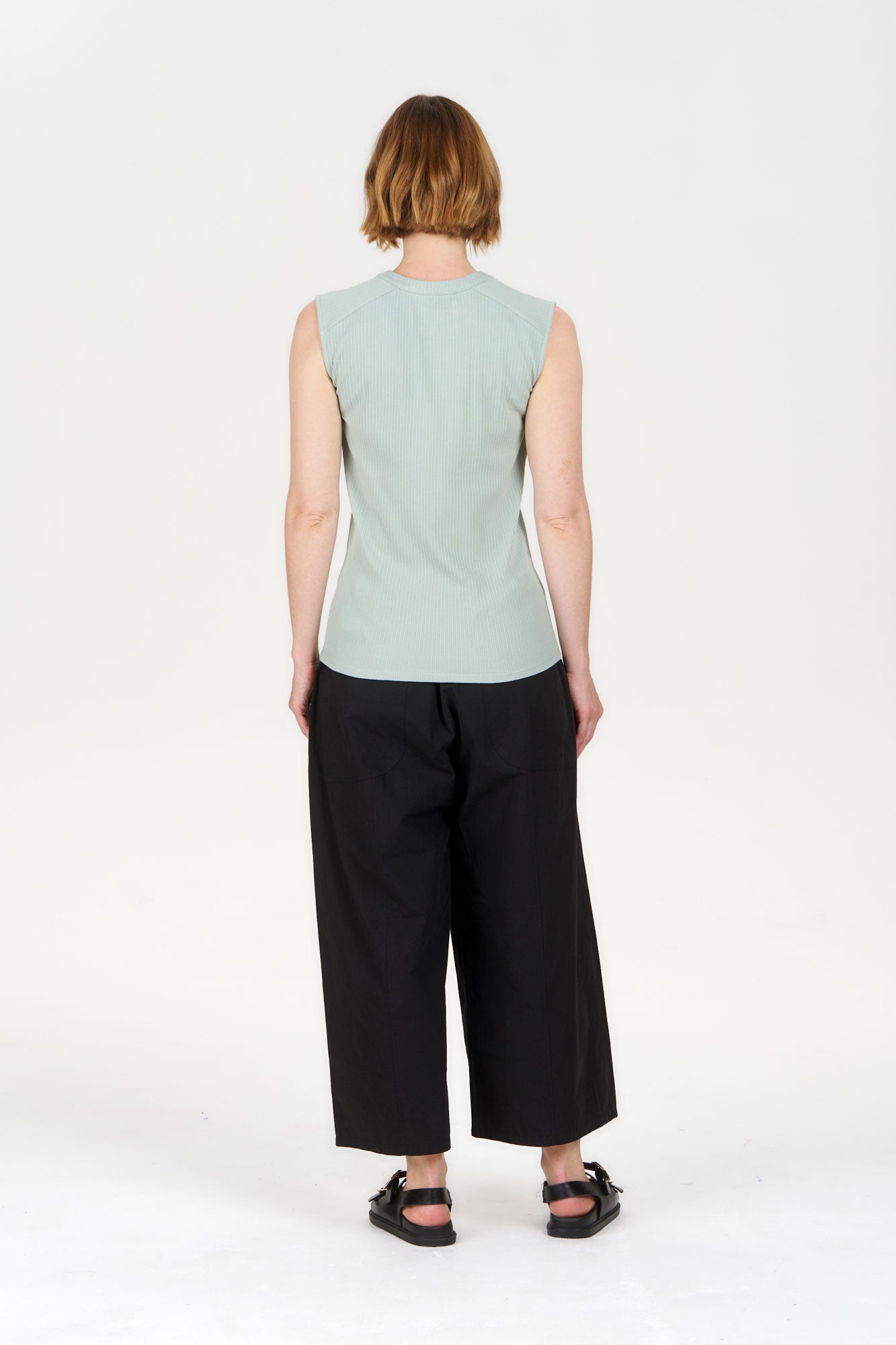 TINA Organic Cotton Rib Tank - Green