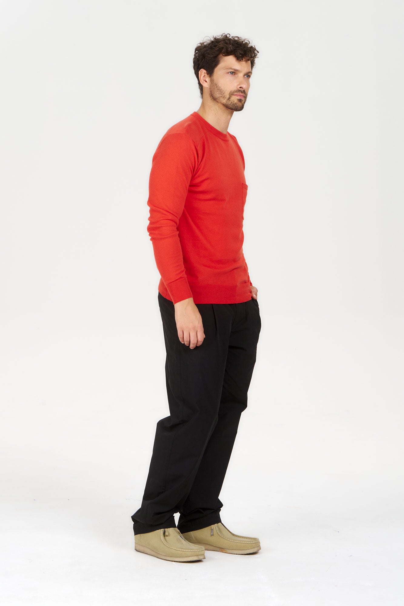 POCKET GOTS Organic Cotton Jumper - Red