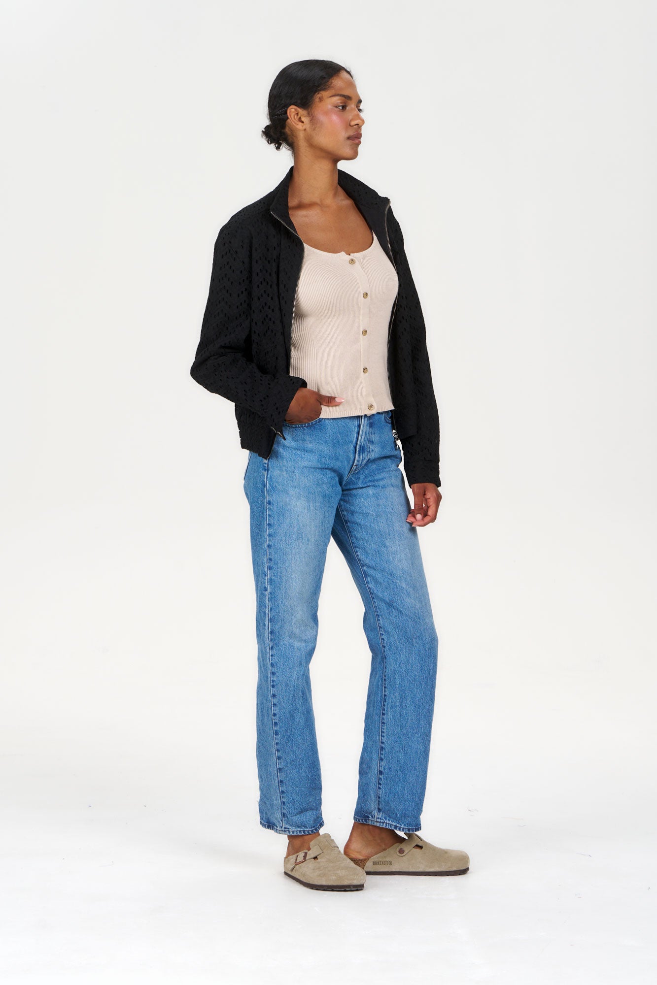 KOKO Tencel Linen Jacket - Navy