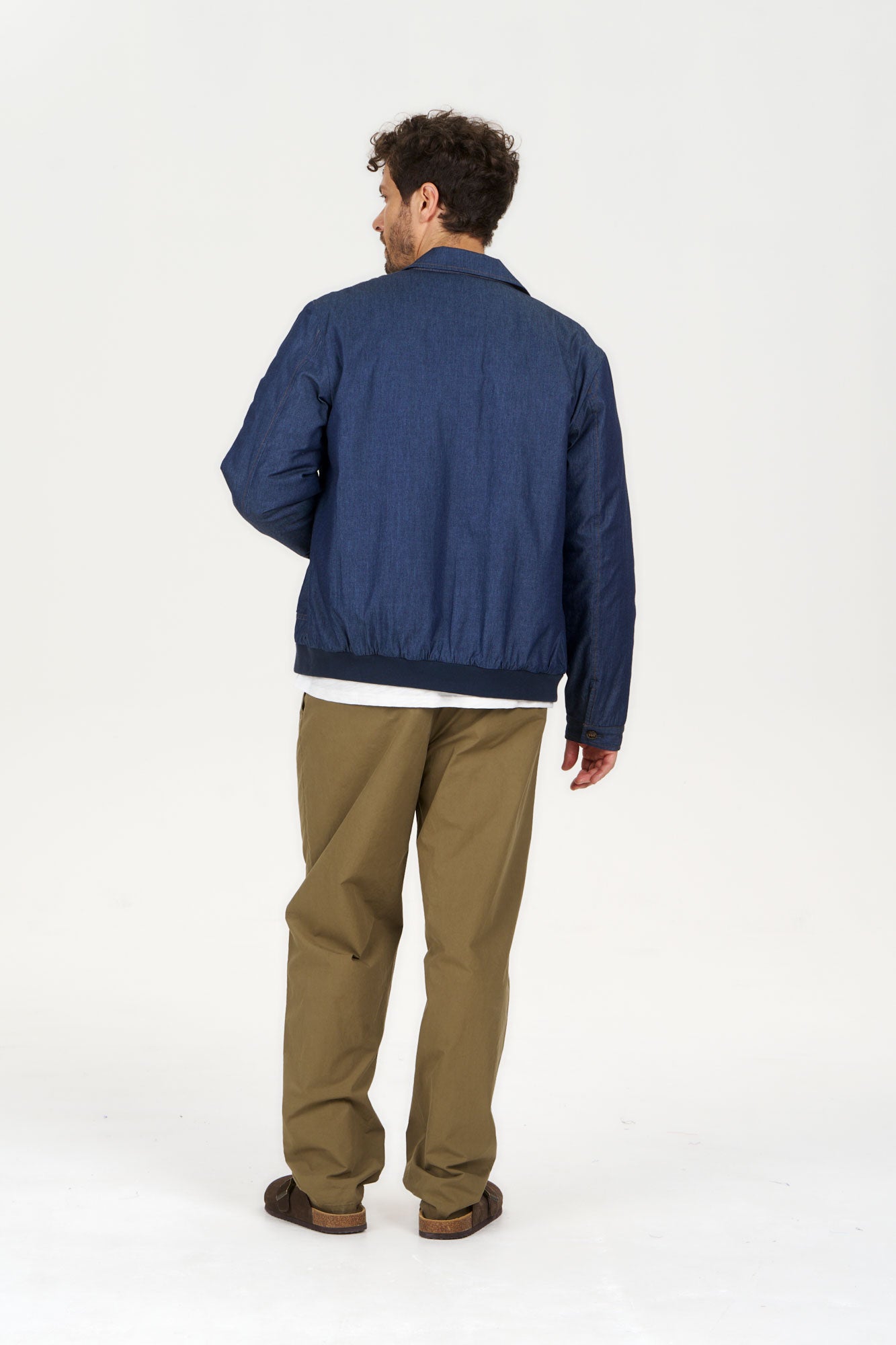 NILE Organic Cotton Chambray Jacket - Mid Wash