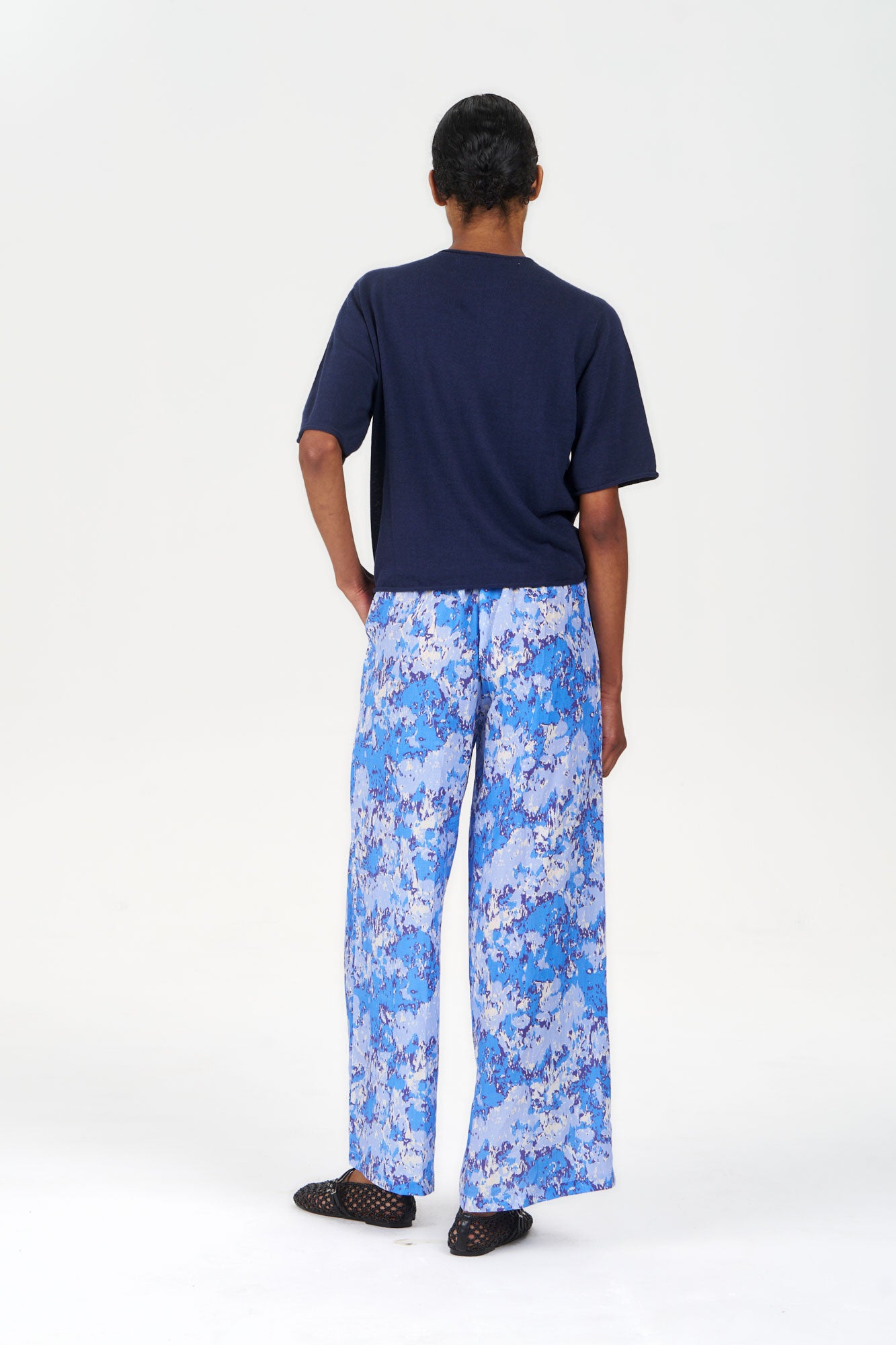 ARIA Tencel Linen Trouser - Acid Blue