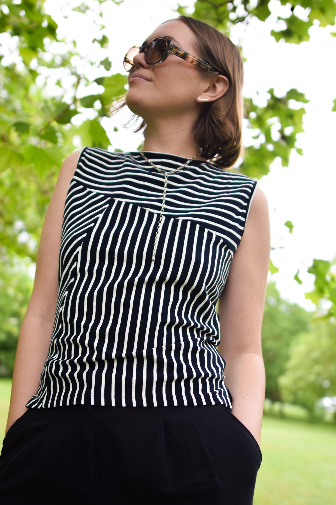 ETOSHA Organic Cotton Top - Navy Stripe