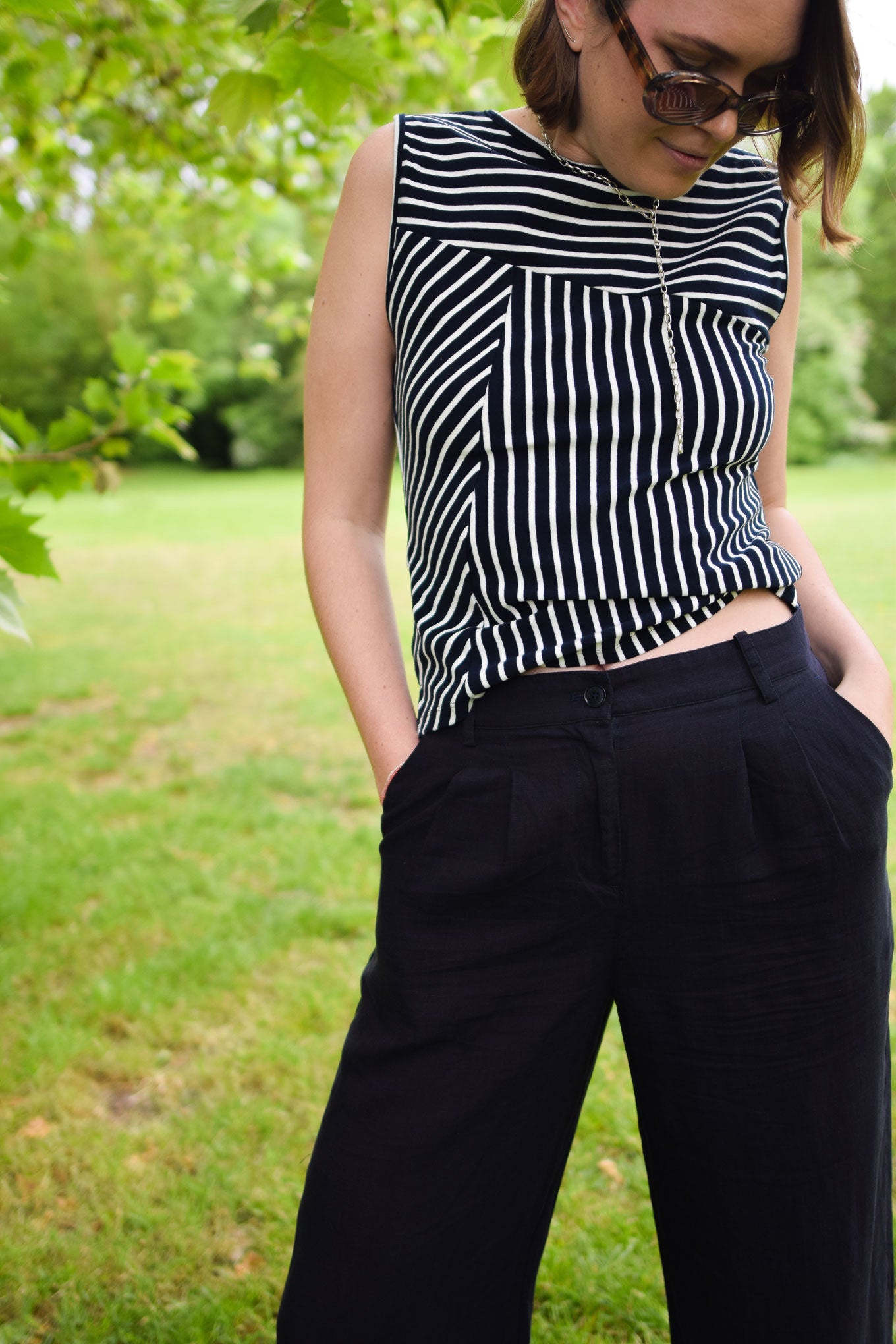 Lion Tencel Linen Trouser - Navy