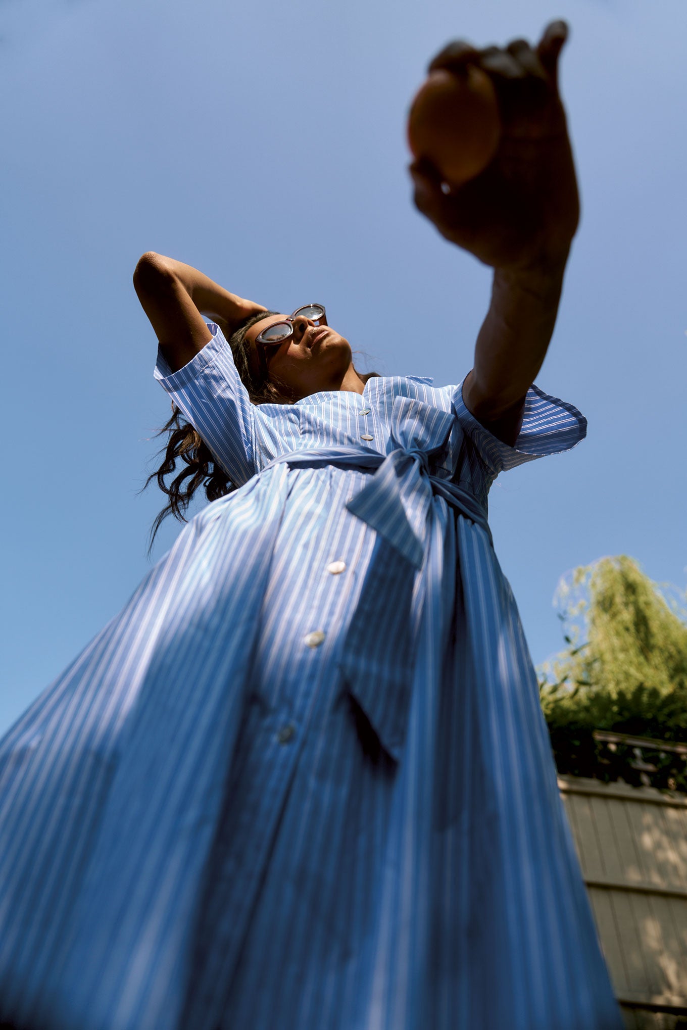 SHORE Organic Cotton Dress - Blue Stripe