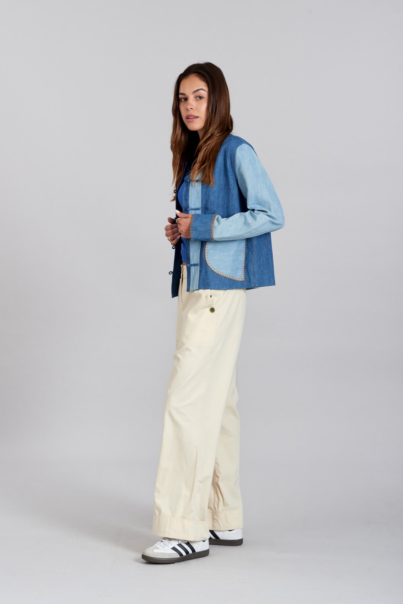 TANSY - Organic Cotton Trousers Putty