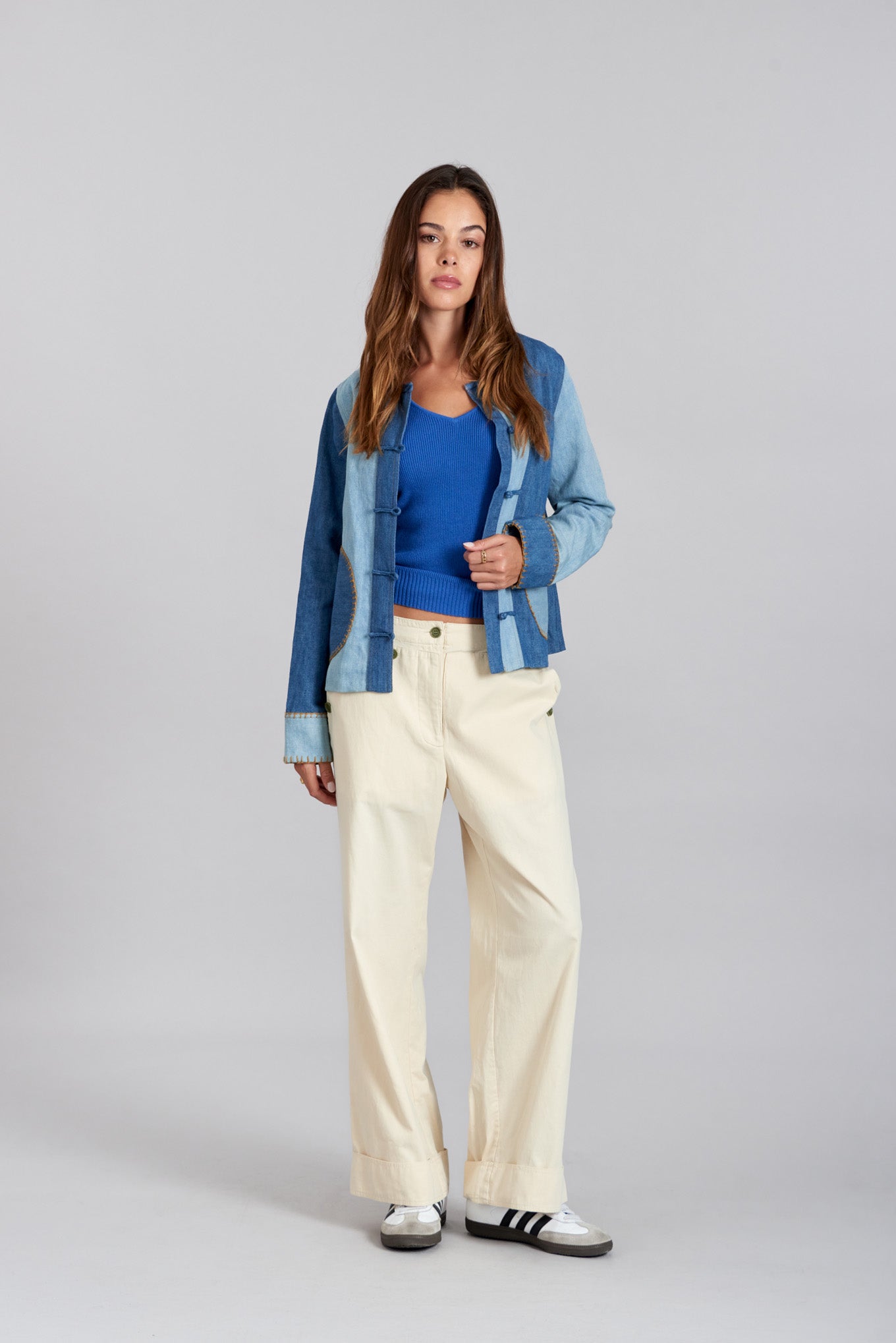 TANSY - Organic Cotton Trousers Putty