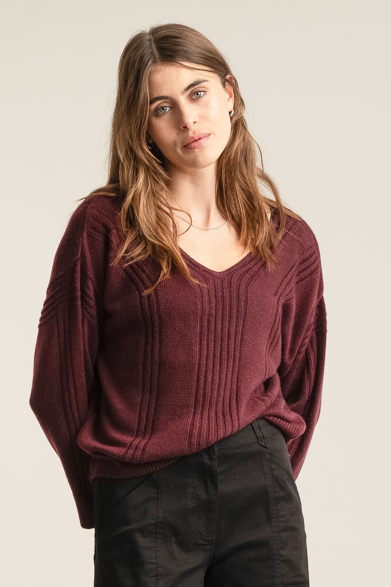 ANYA Wool Jumper - Walnut