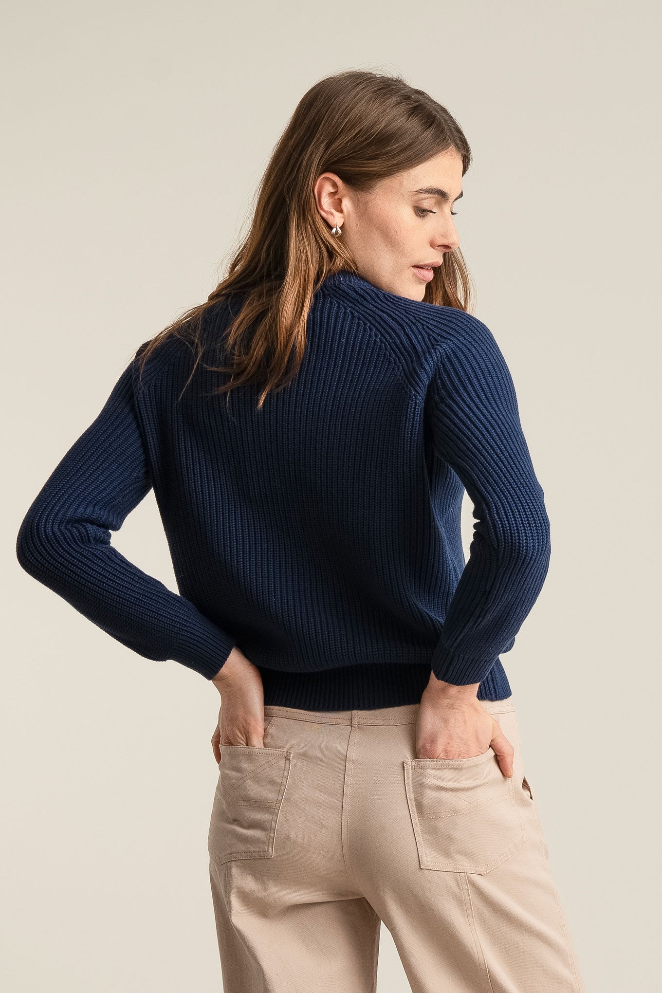 SERGIO - Womens Organic Cotton Jumper Navy