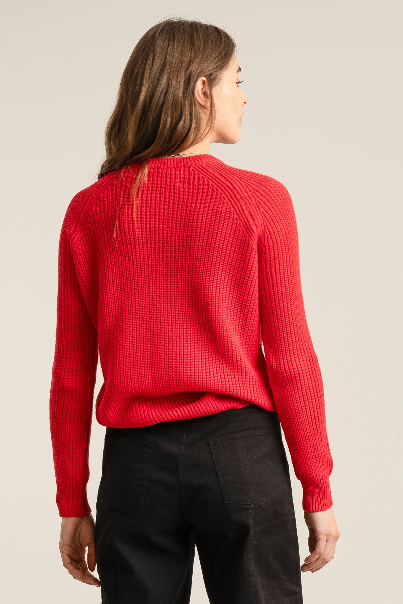 SERGIO - Womens Organic Cotton Jumper Red