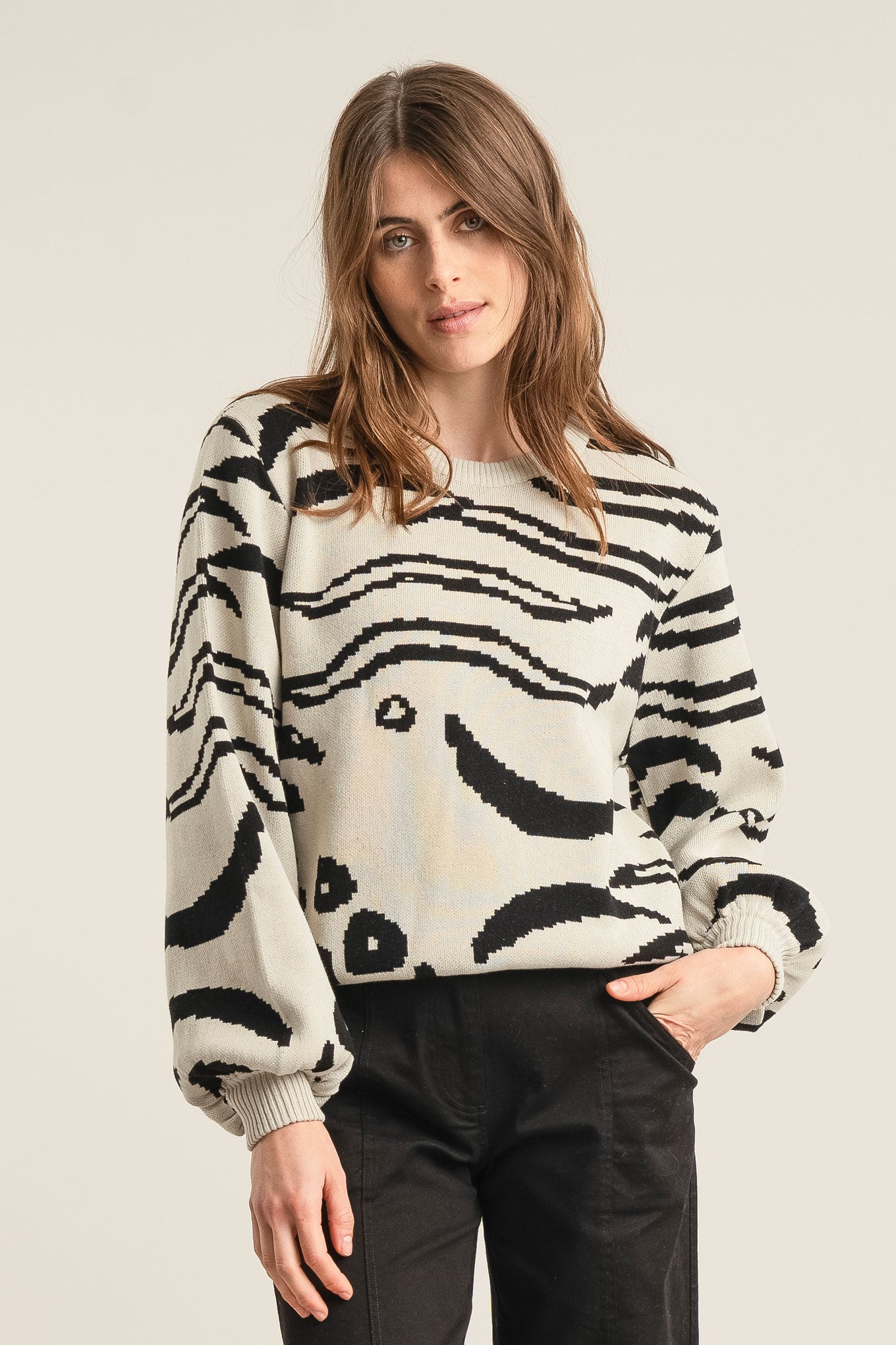 TIGER HOPE - GOTS Organic Cotton Jumper Off White