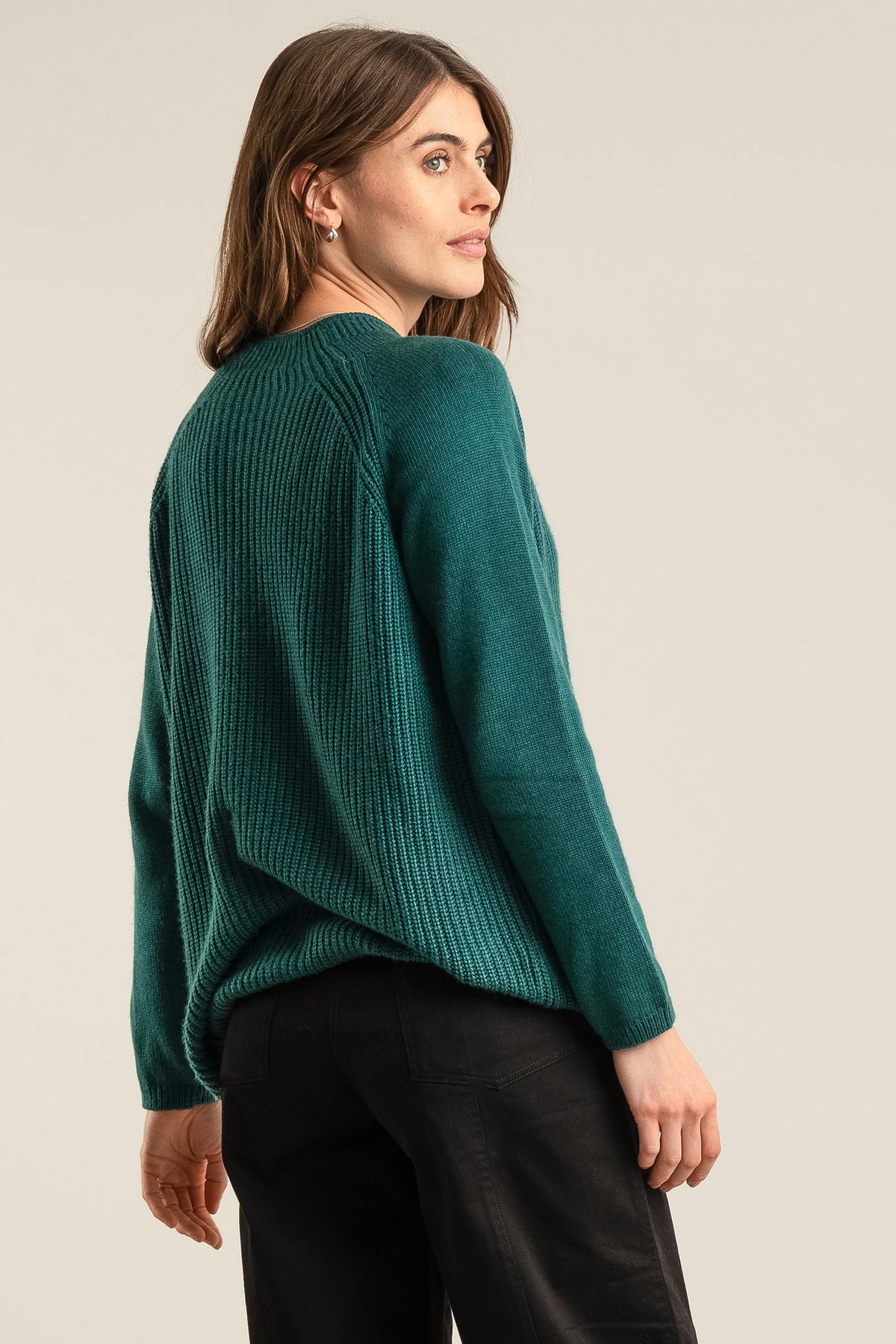 KATTY - Fine Merino Wool Jumper Ivy Green
