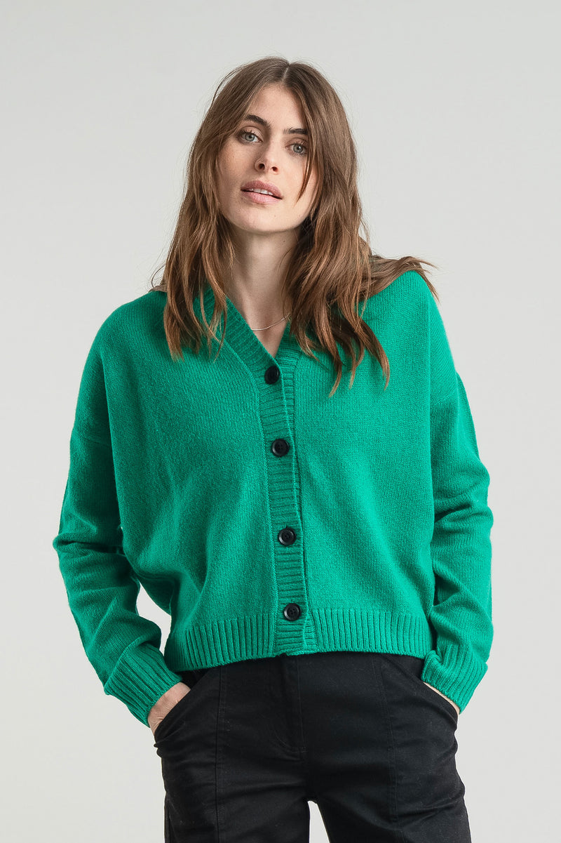 ISLA Wool Cardigan - Green