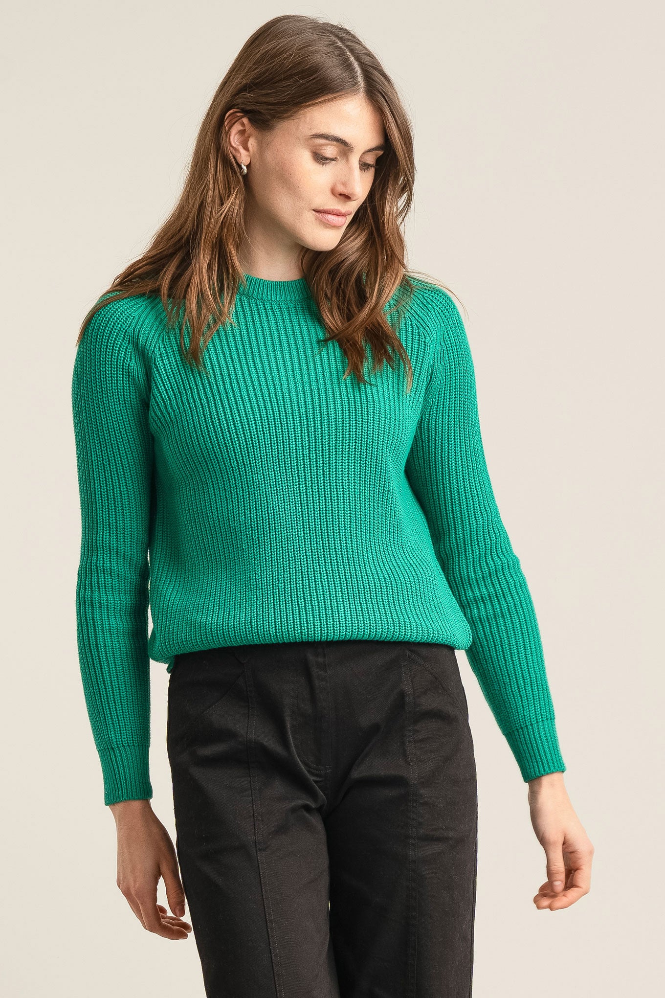 SERGIO - Womens Organic Cotton Jumper Green