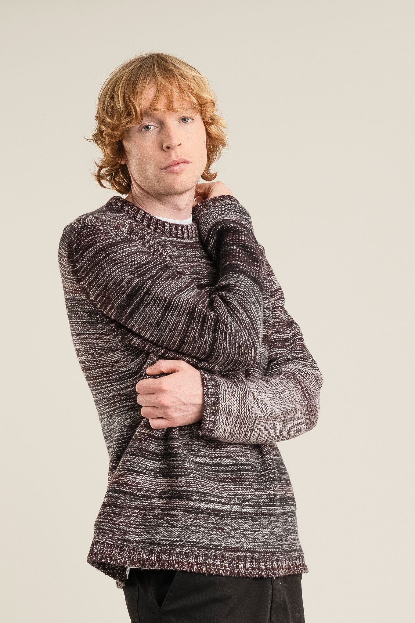 GLITCH - Merino Wool Jumper Brown