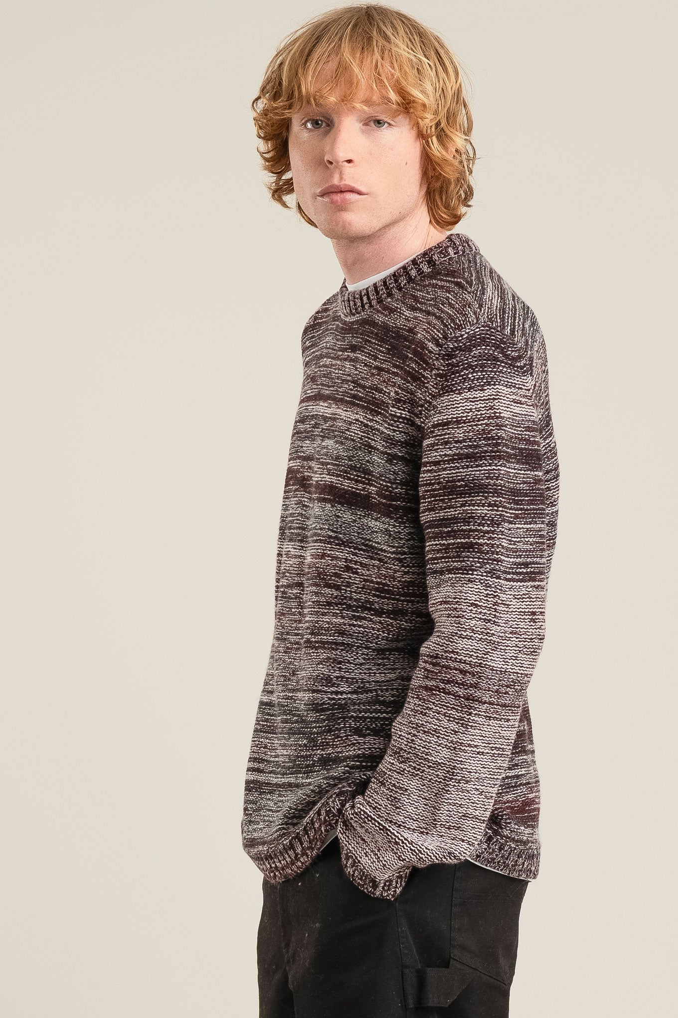 GLITCH - Merino Wool Jumper Brown