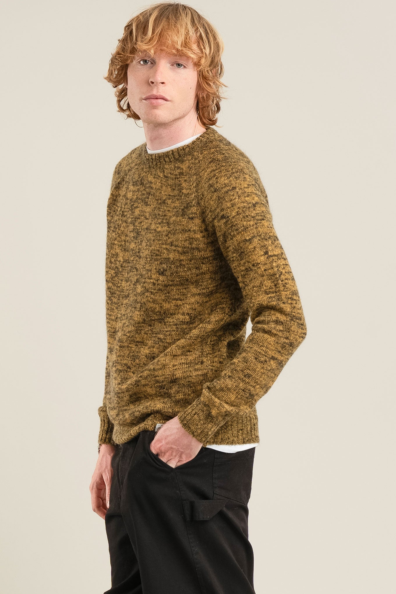 ELIJAH - Mohair Blend Jumper Mustard