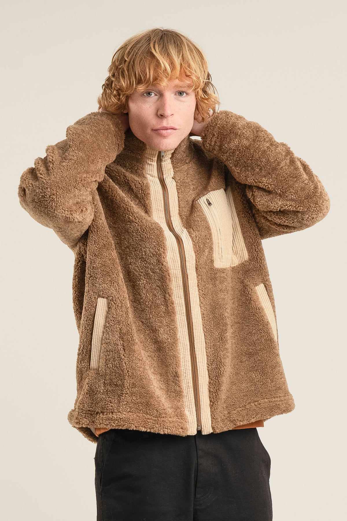 DREW Recycled PET Fleece Jacket- Mink