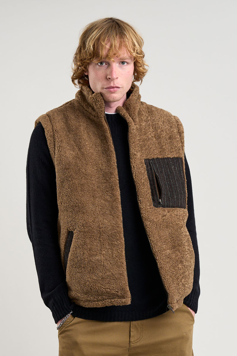 CHRIS Fleece Gillet - Mink