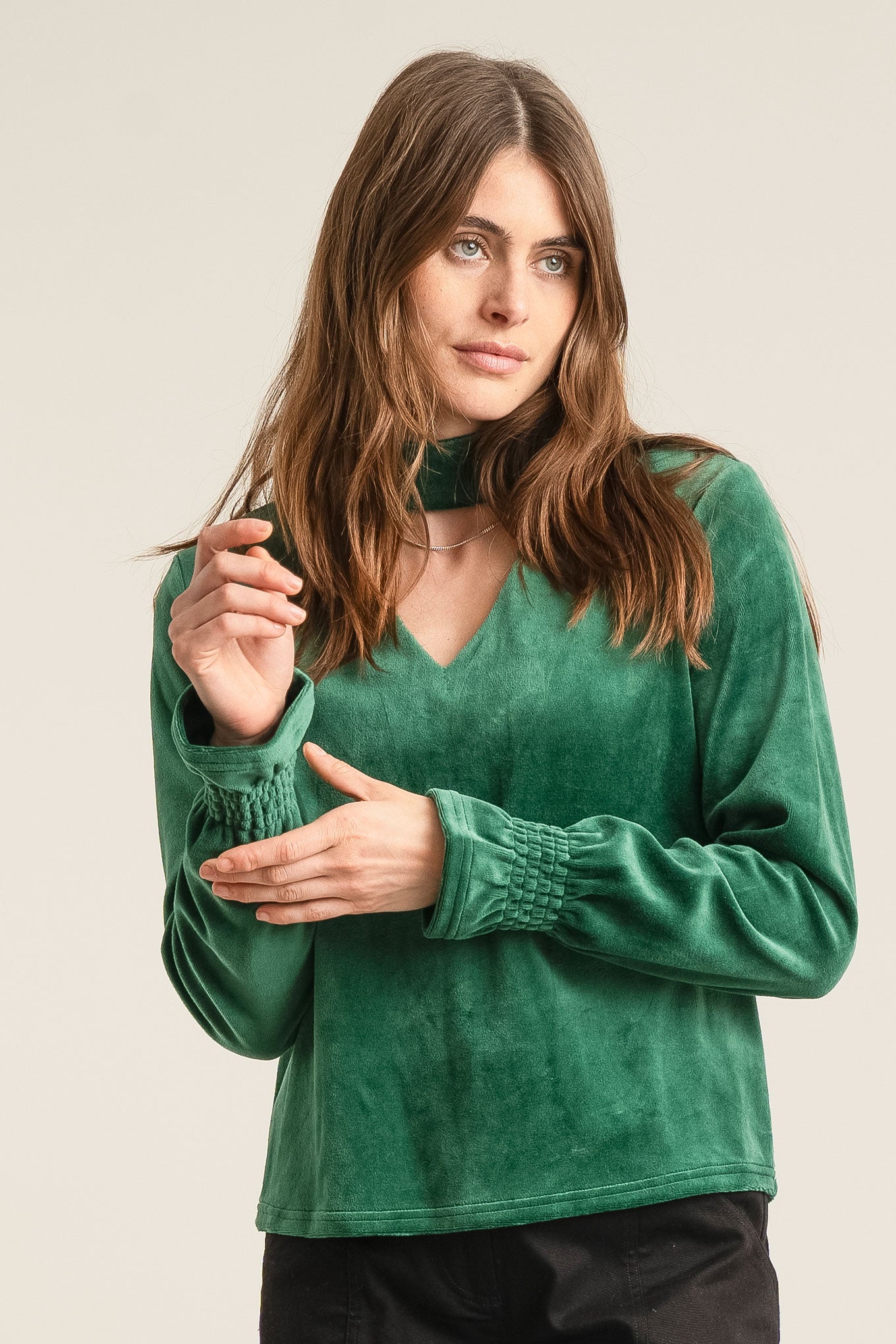 ALICE Velvet Top - Green