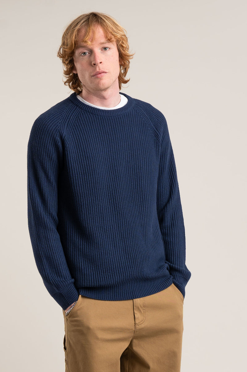 SERGIO - Mens Organic Cotton Jumper Navy