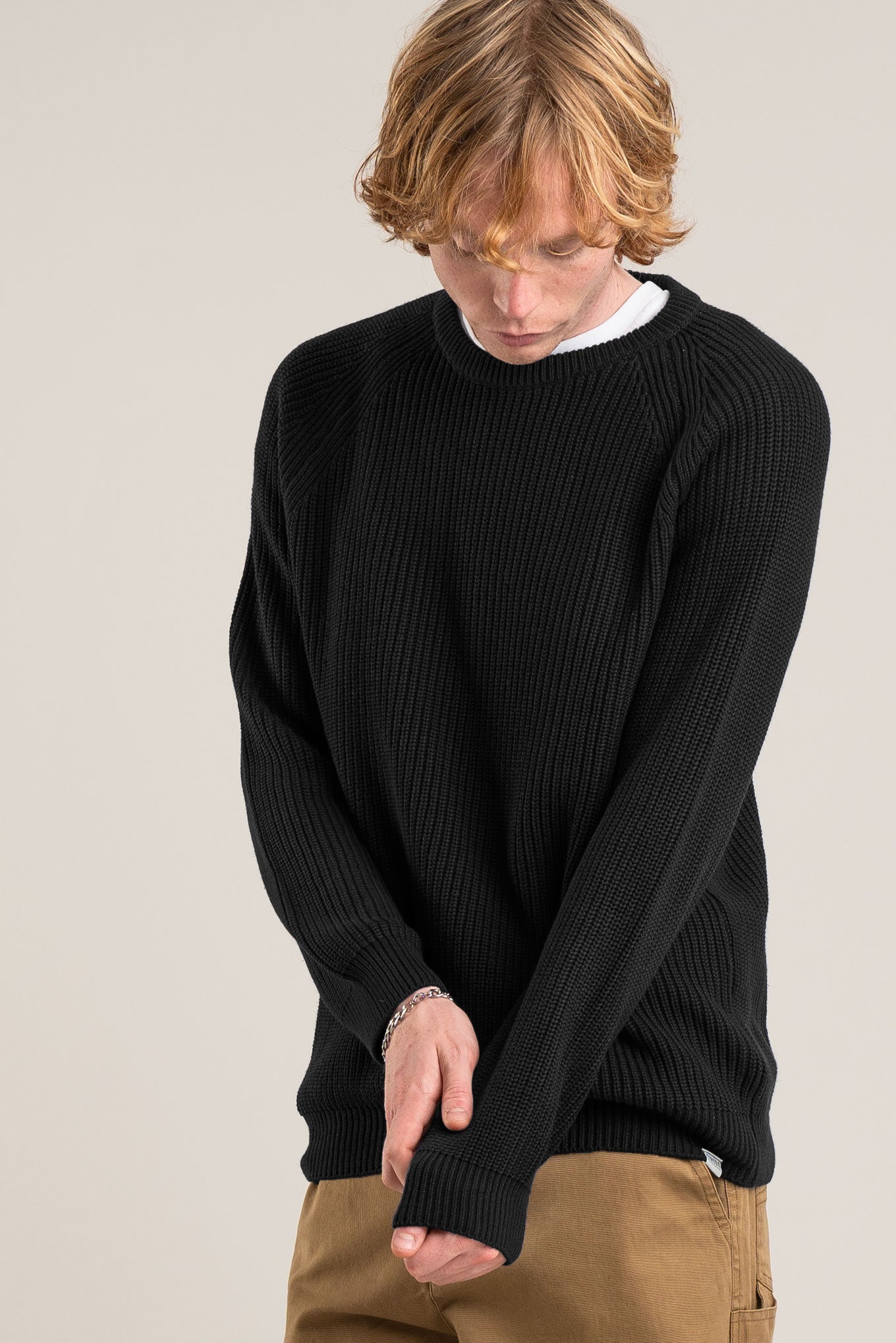 SERGIO - Mens Organic Cotton Jumper Black