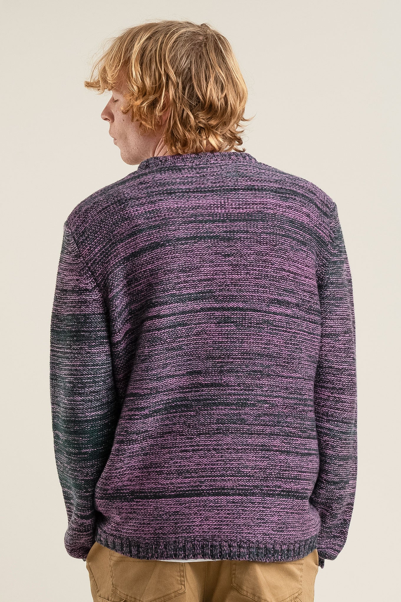 GLITCH - Merino Wool Jumper Fuschia