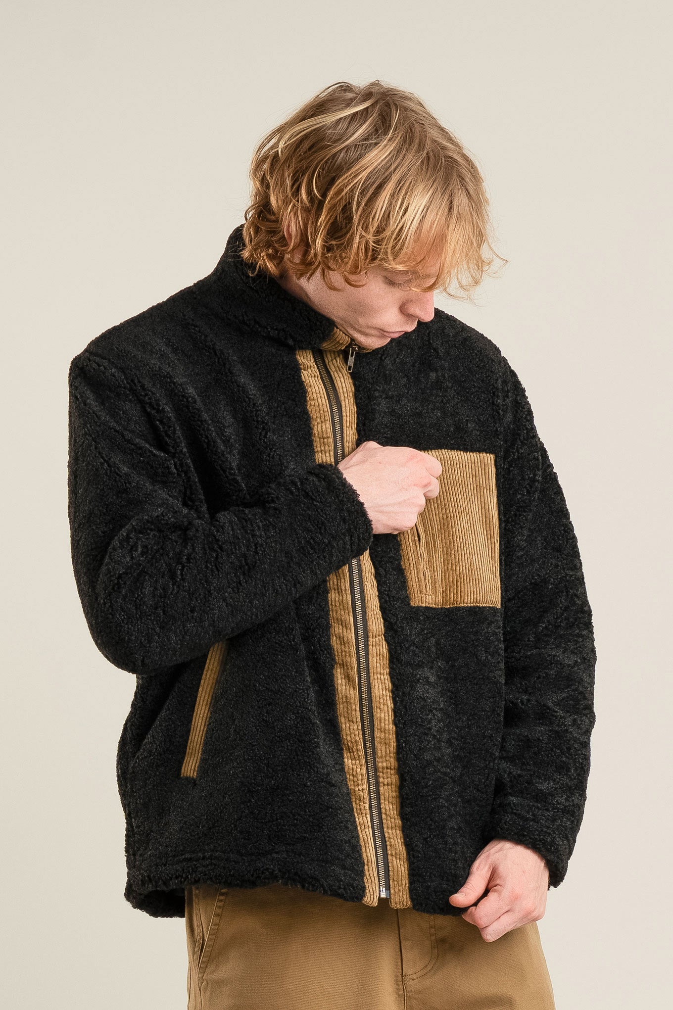 DREW Recycled PET Fleece Jacket - Black