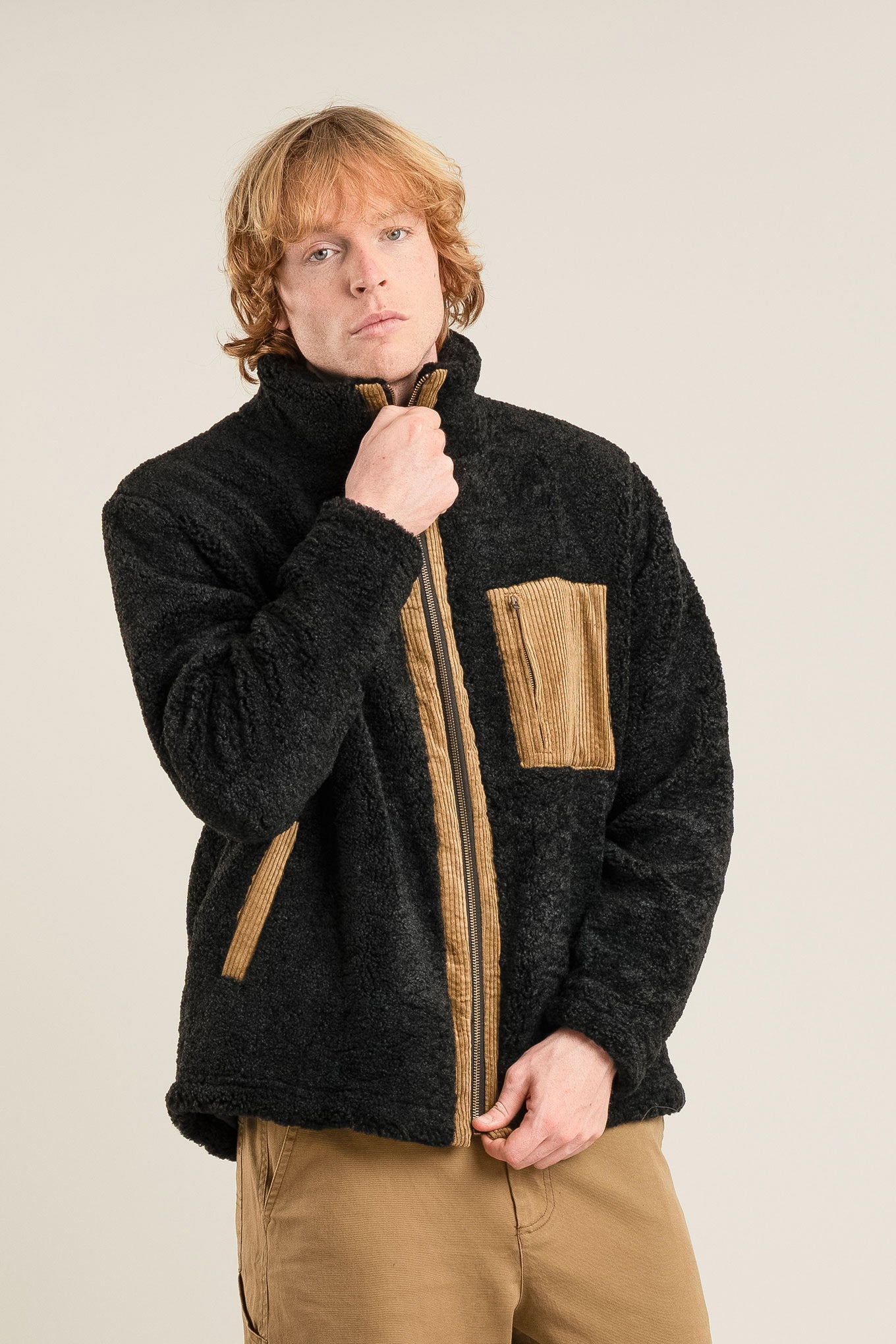 DREW Recycled PET Fleece Jacket - Black
