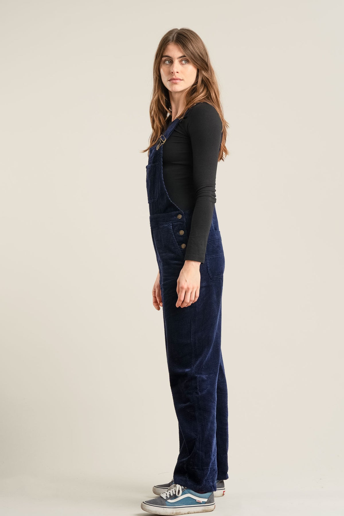 LENI Organic Cotton Cord Dungaree - Navy