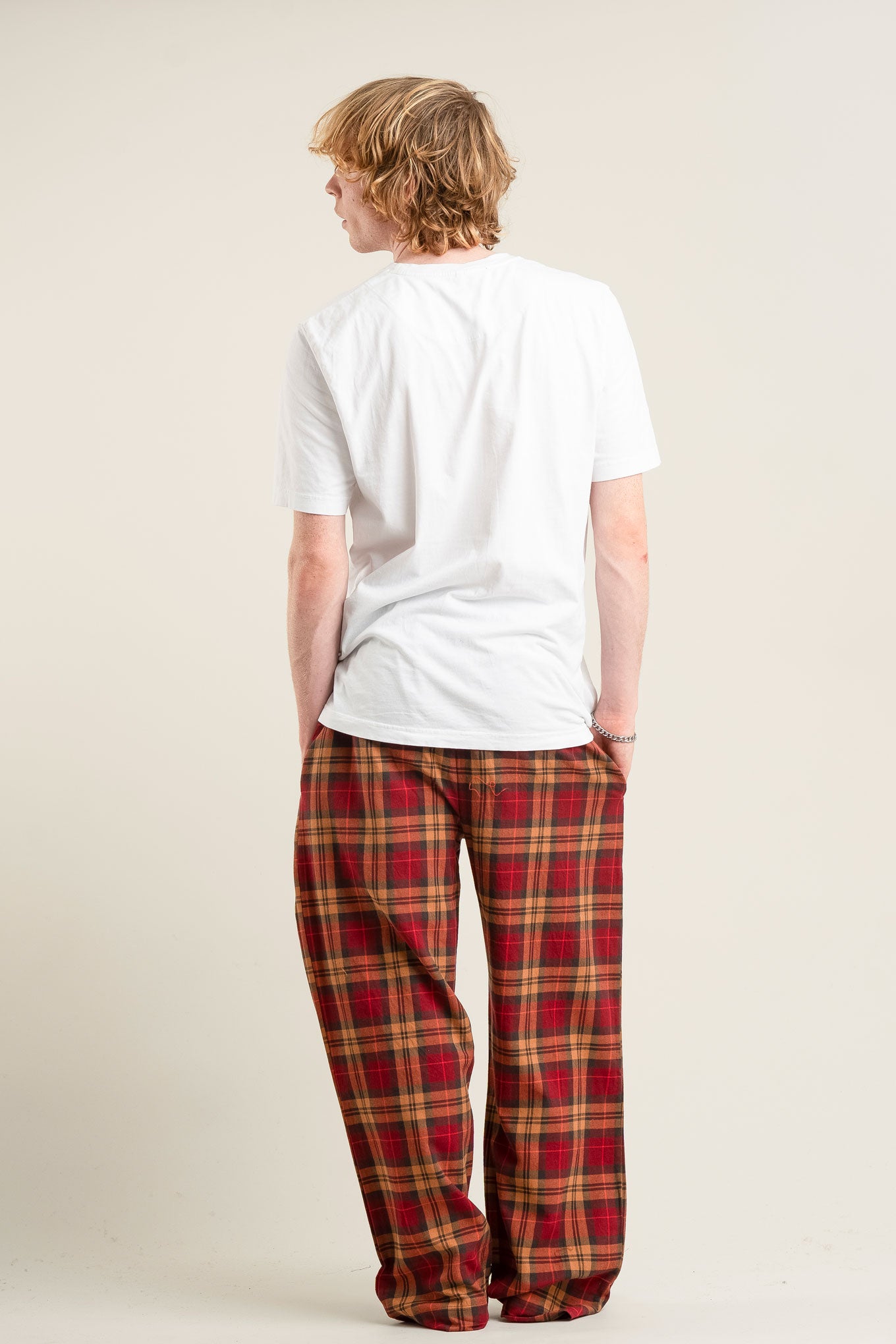 JIM JAM Mens Organic Cotton Pyjama Bottoms - Berry