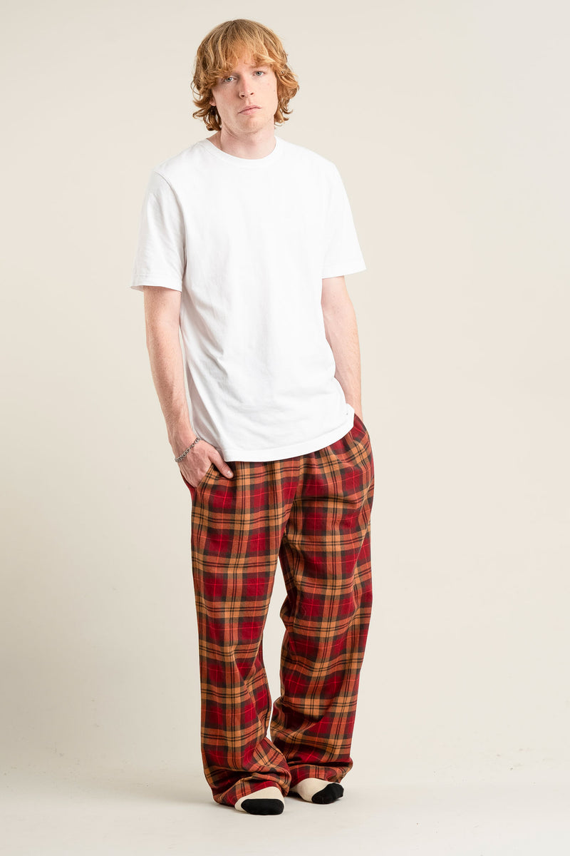 JIM JAM Mens Organic Cotton Pyjama Bottoms - Berry
