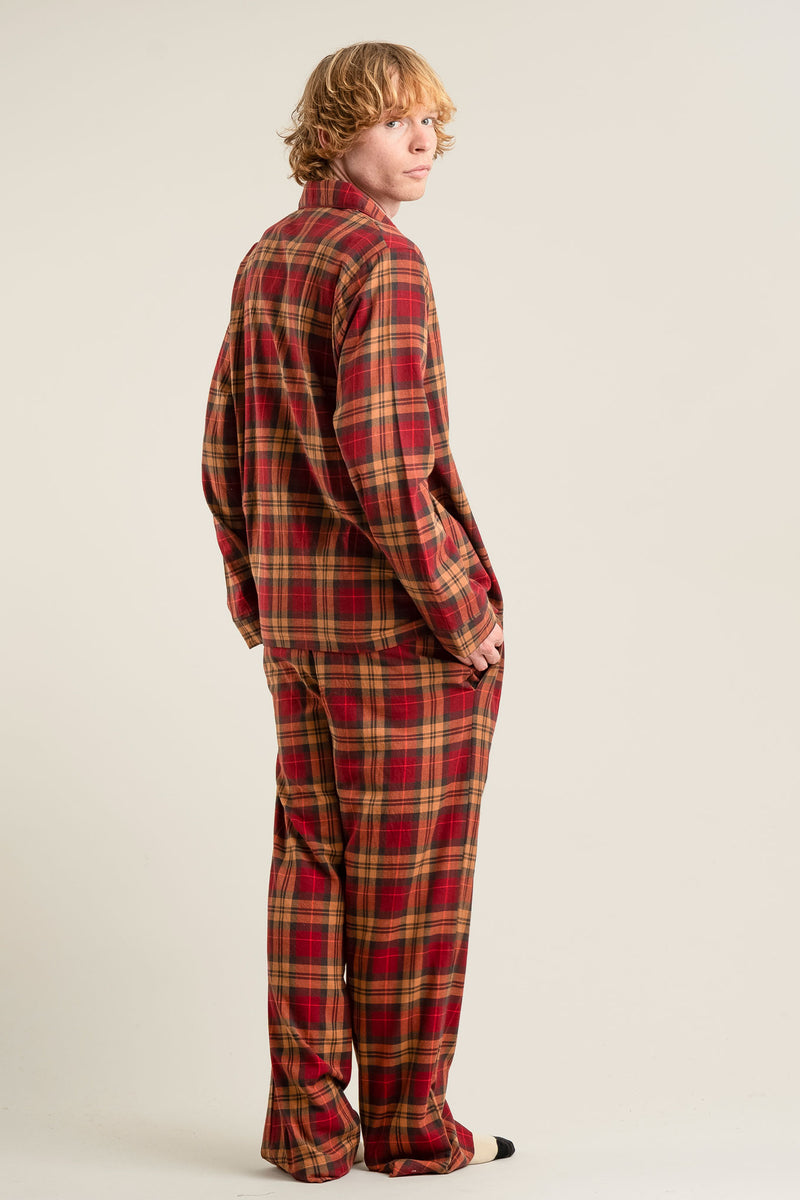 JIM JAM Mens Organic Cotton Pyjama Set - Berry