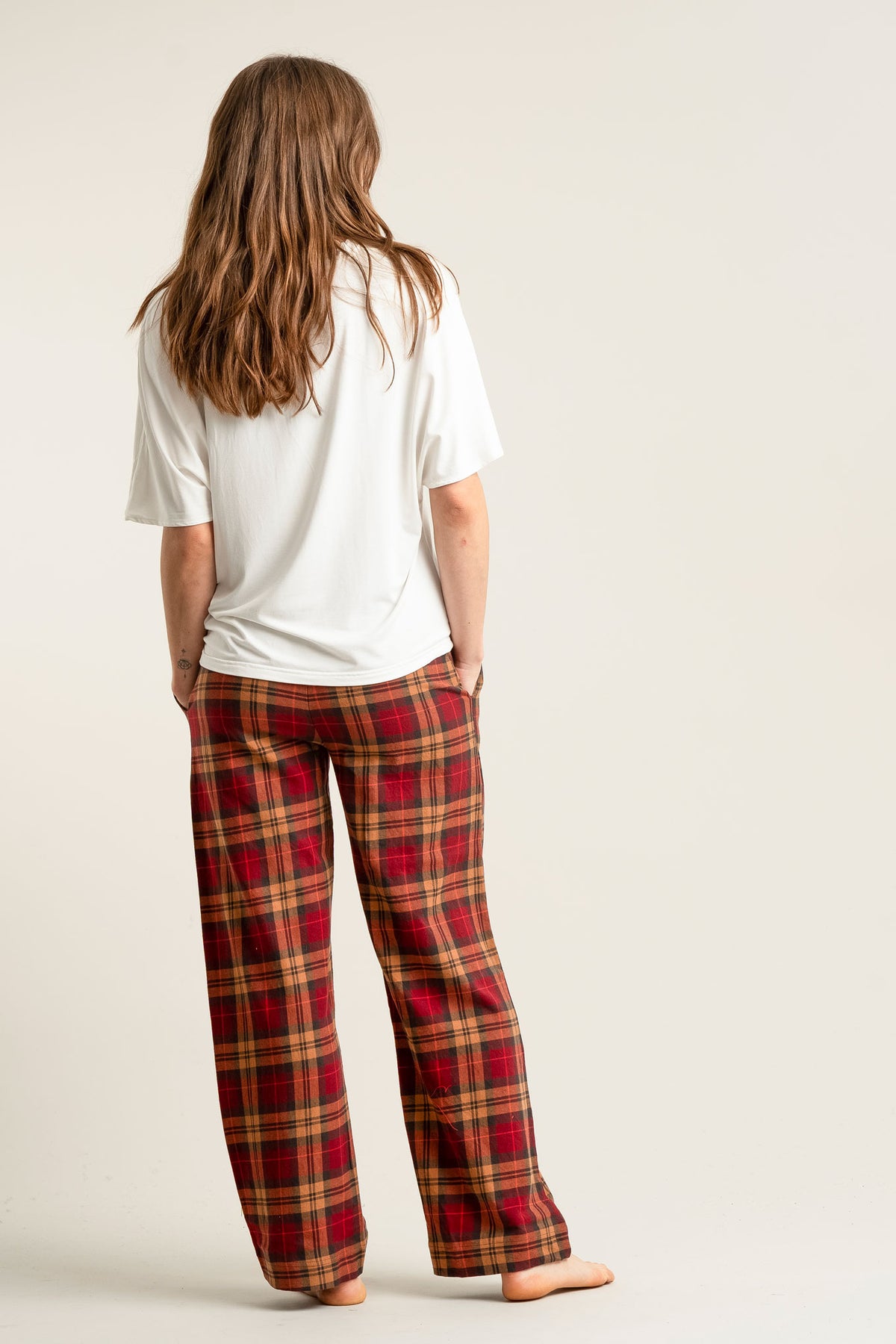 JIM JAM Womens Organic Cotton Pyjama Bottoms - Berry