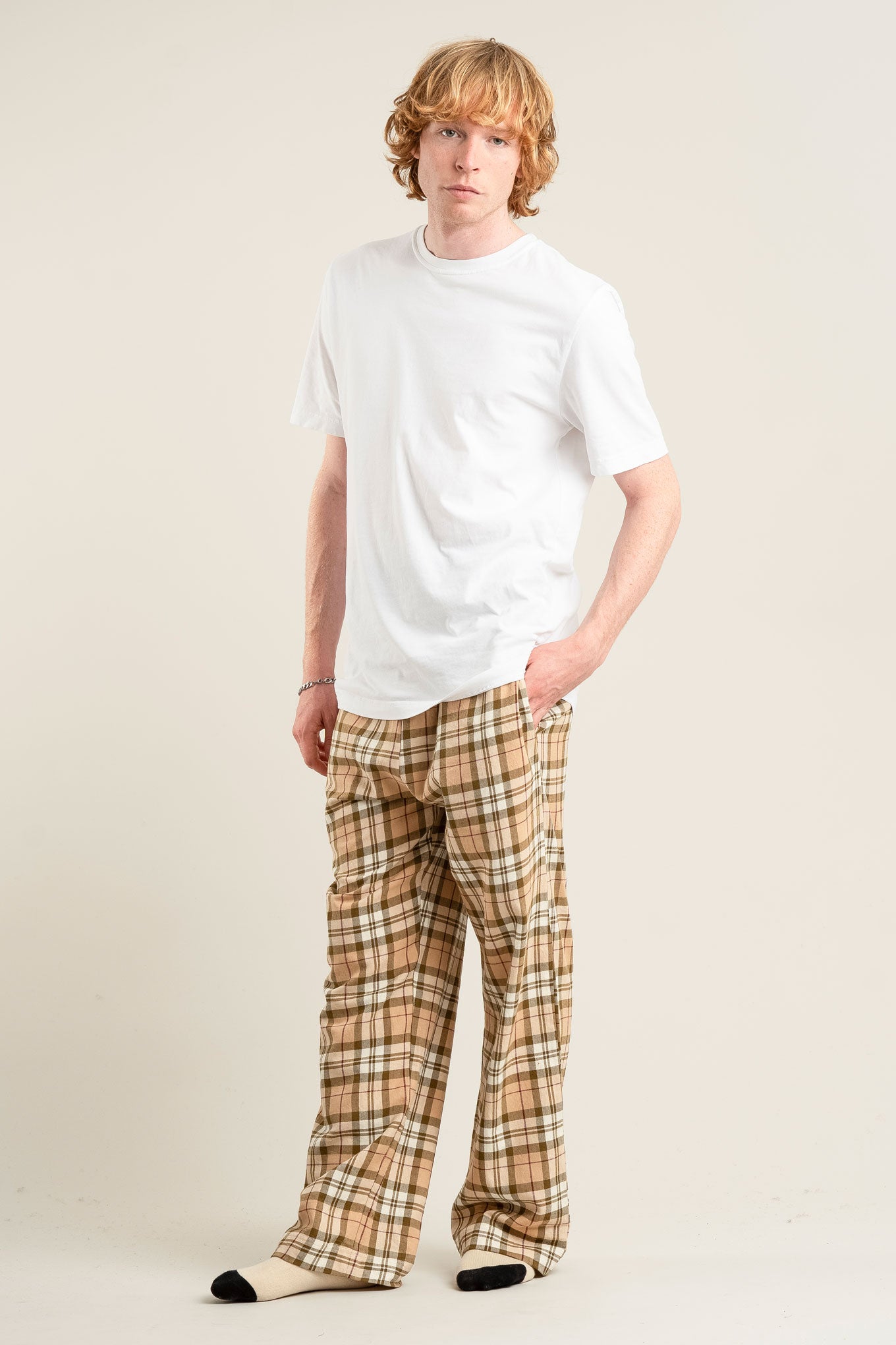JIM JAM Mens Organic Cotton Pyjama Bottoms - Sand