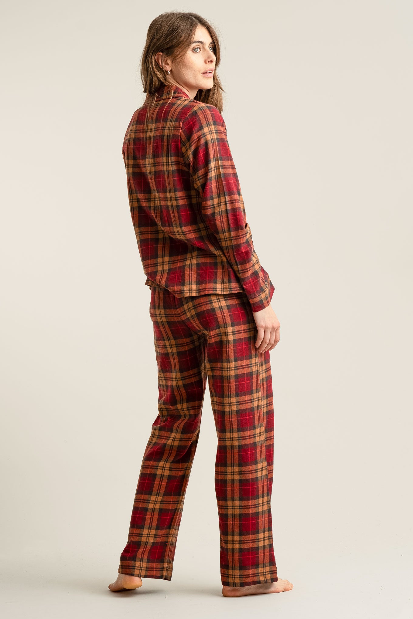 JIM JAM Womens Organic Cotton Pyjama Set - Berry