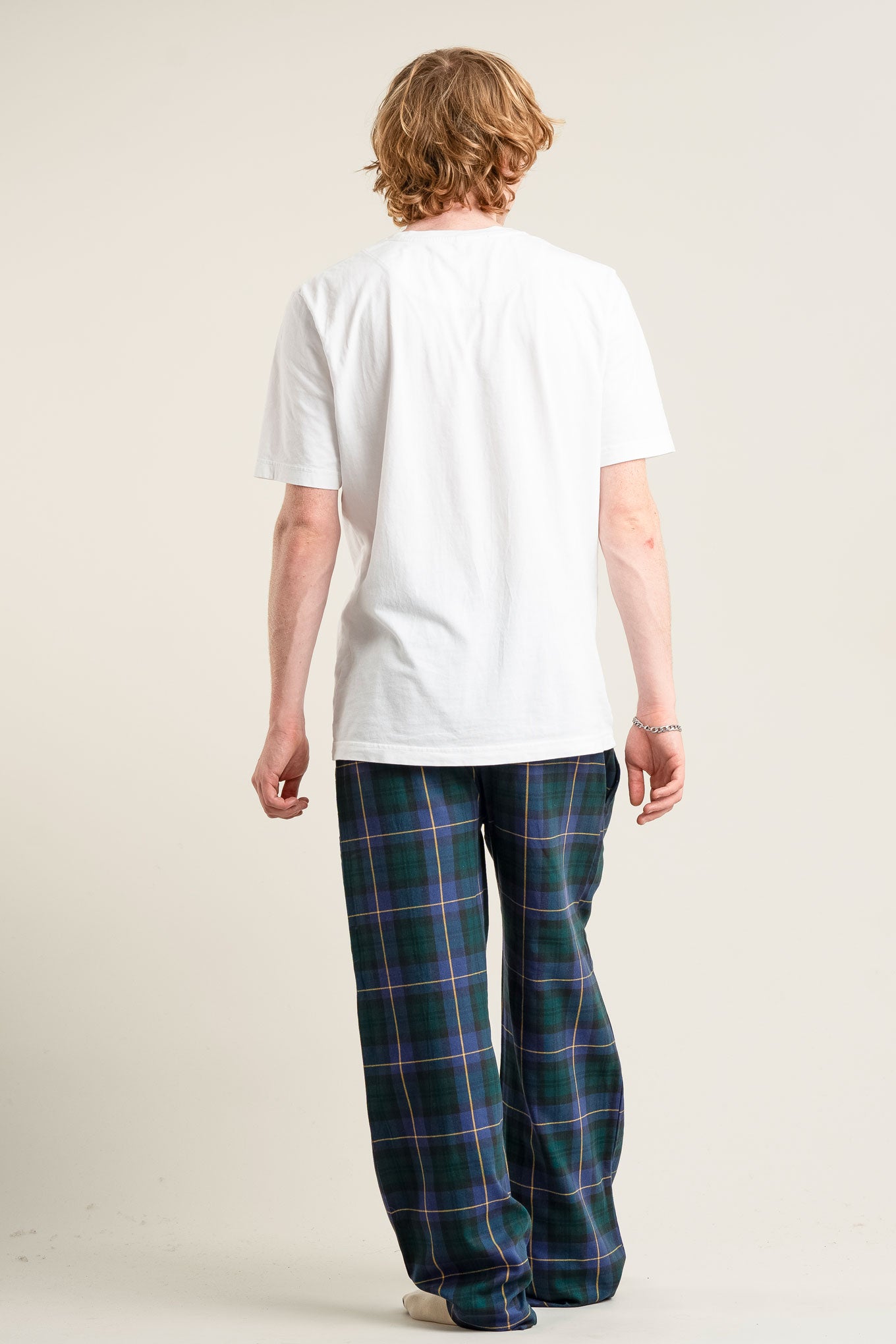 JIM JAM Mens Organic Cotton Pyjama Bottoms - Black Watch