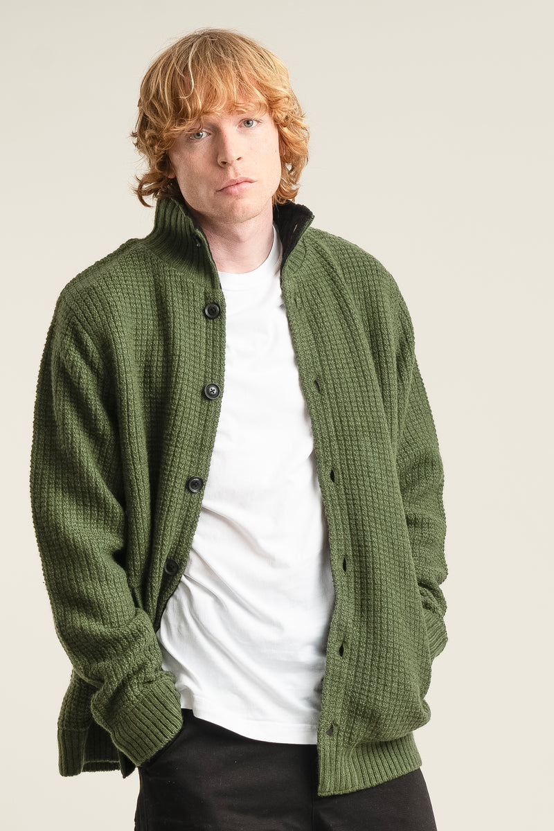 HEATH Fleece Lined Wool Jacket - Olive