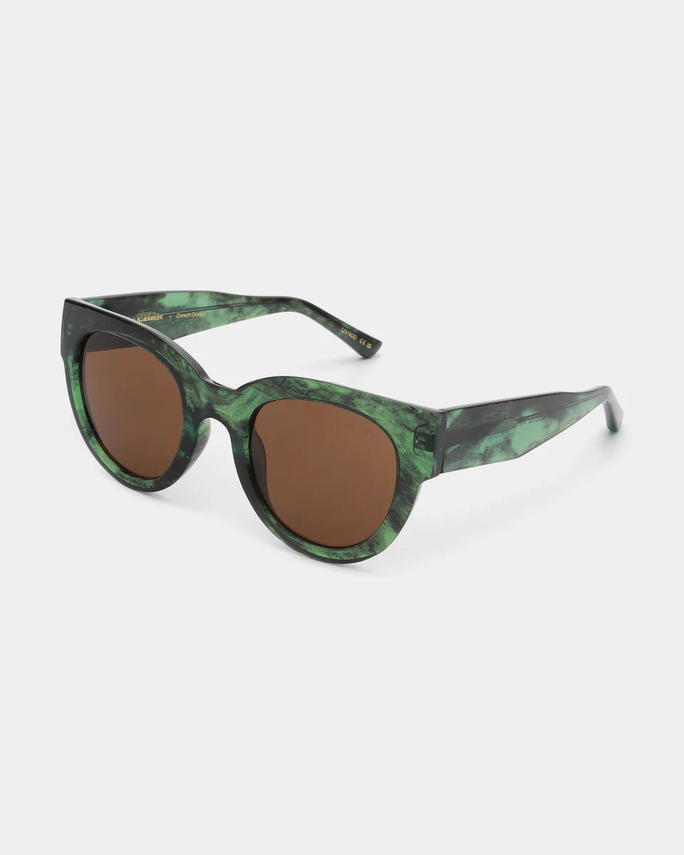 LILLY - Green Marble Transparent Sunglasses by A.Kjaerbede