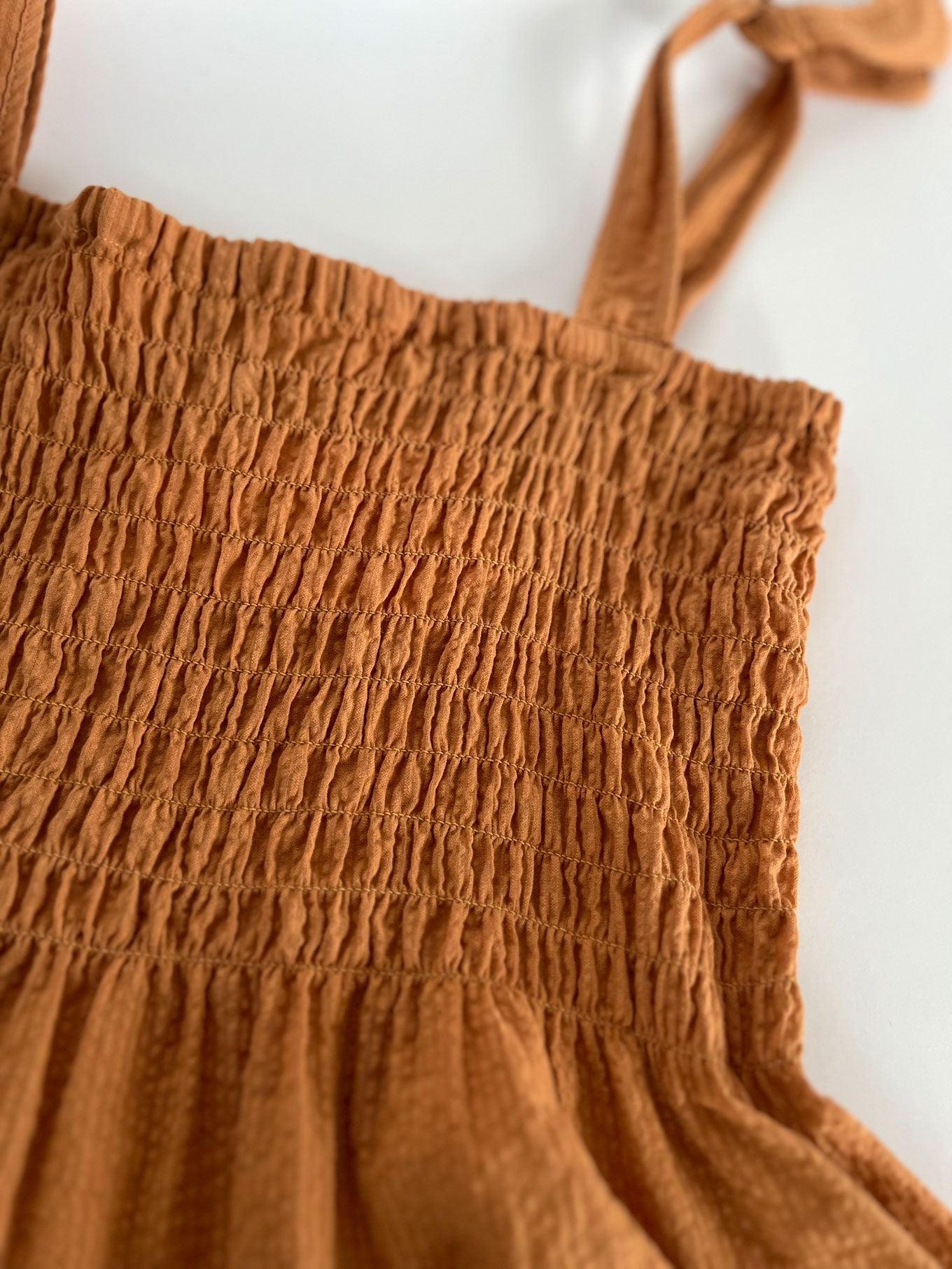 GAIA - Organic Cotton Seersucker Vest - Orange