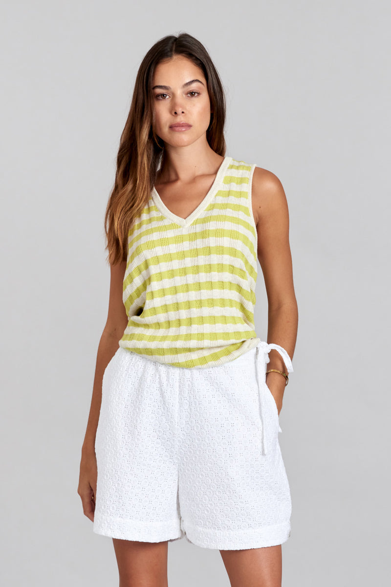 MALA - Organic Cotton Vest Lime