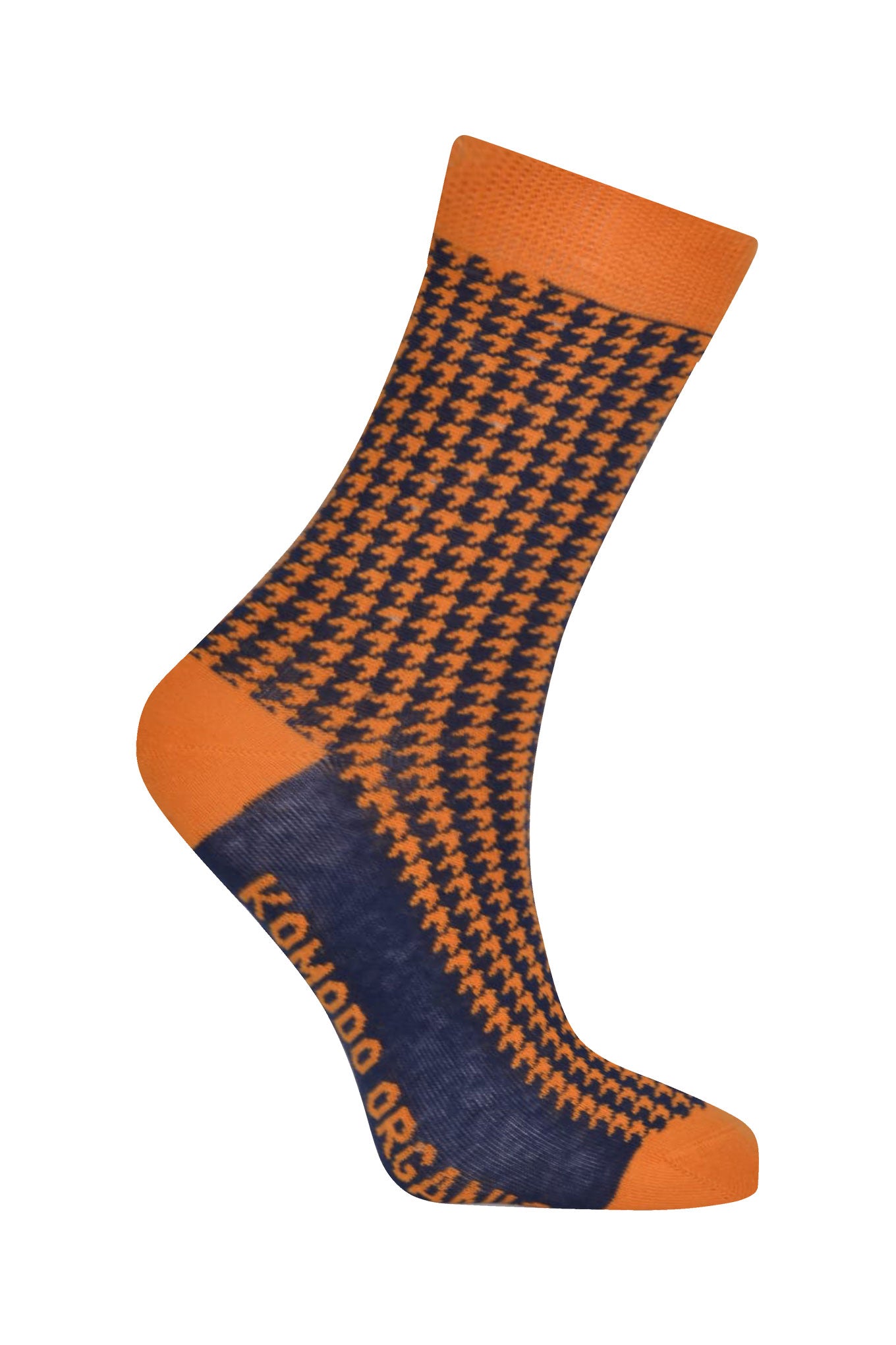 MICRO DOGTOOTH - Organic Cotton Socks Orange