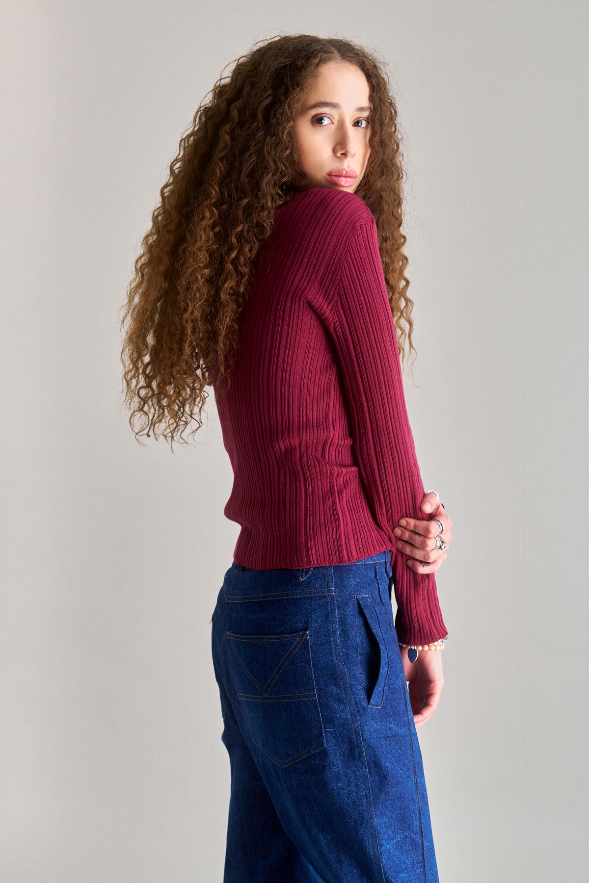 MUNI Organic Cotton Top - Wine Red