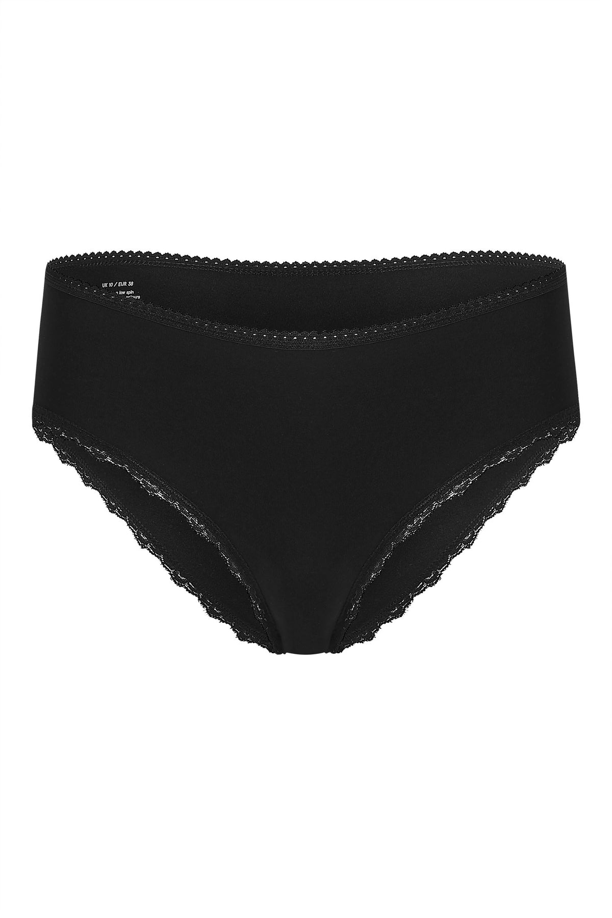 PALOMA Lace Briefs - GOTS Organic Cotton Black